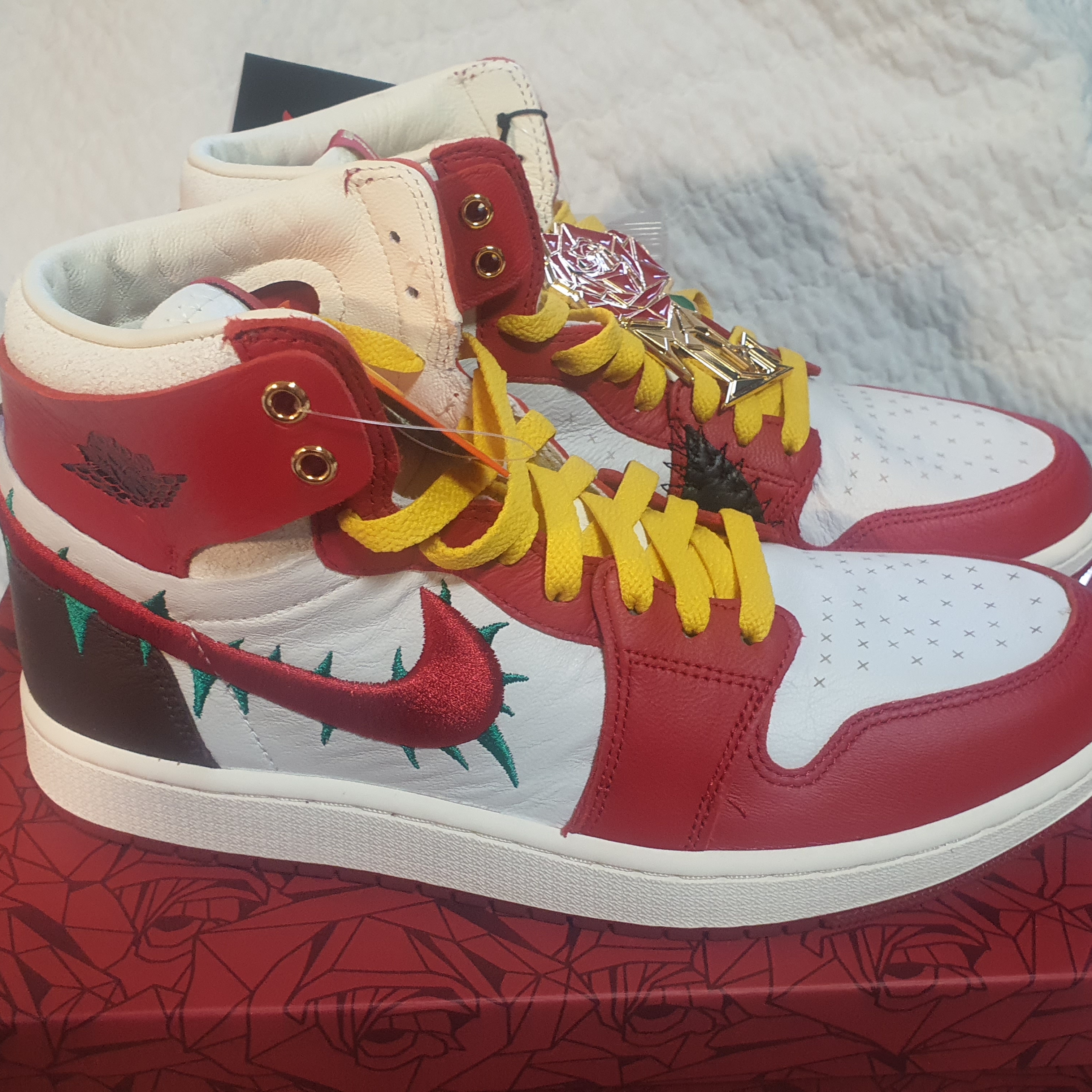 (W) Jordan 1 x Teyana Taylor Zoom CMFT 2 Gym Red 착용 스타일 - 2