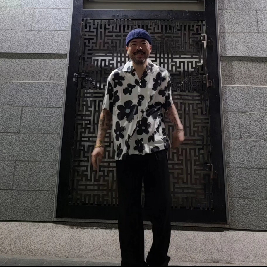 메종 미하라 야스히로 피터슨 OG 솔 캔버스 로우 스니커즈 블랙 착용 스타일 - 3