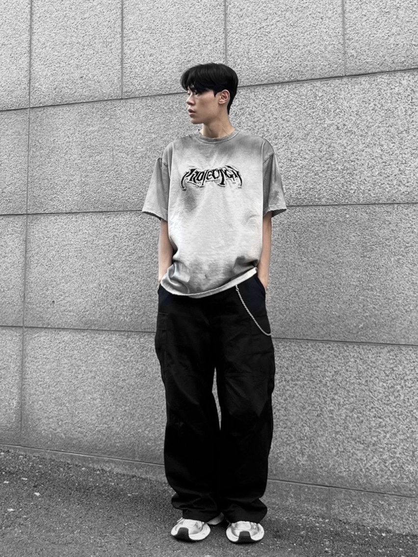 Project G/R Furious Logo Applique T-Shirt Grey - 10 Corso Como Exclusive, Balenciaga 3XL Sneakers Light Beige 착용 스타일 - 2