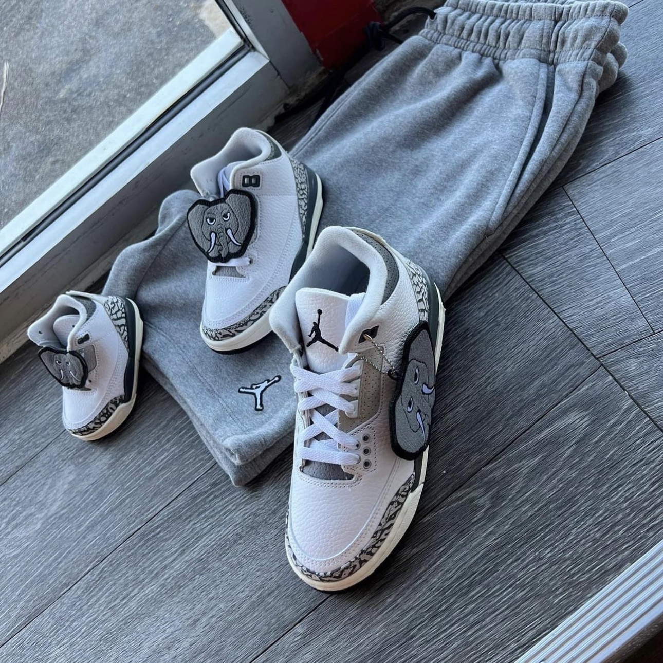 (GS) Jordan 3 Retro Animal Icon 착용 스타일 - 5