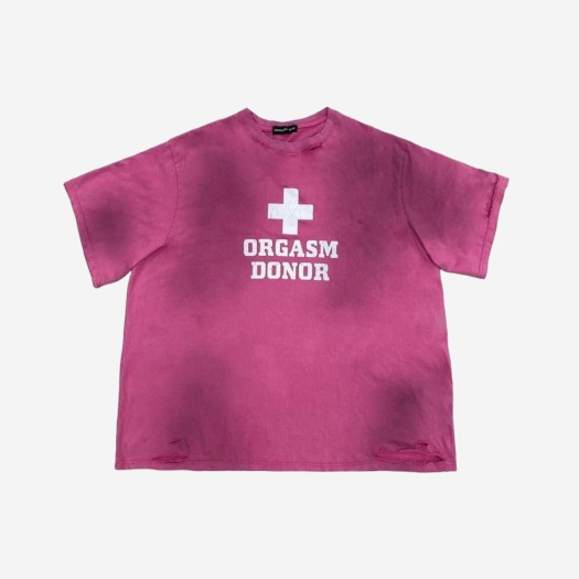 프로젝트 G/R 오르가즘 도너 티셔츠 더티 핑크