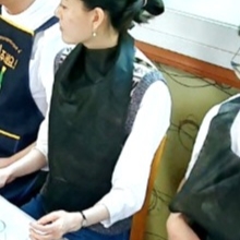 (W) Ganni Graphic V-Neck Vest Petrified Oak 착용 스타일 - 1