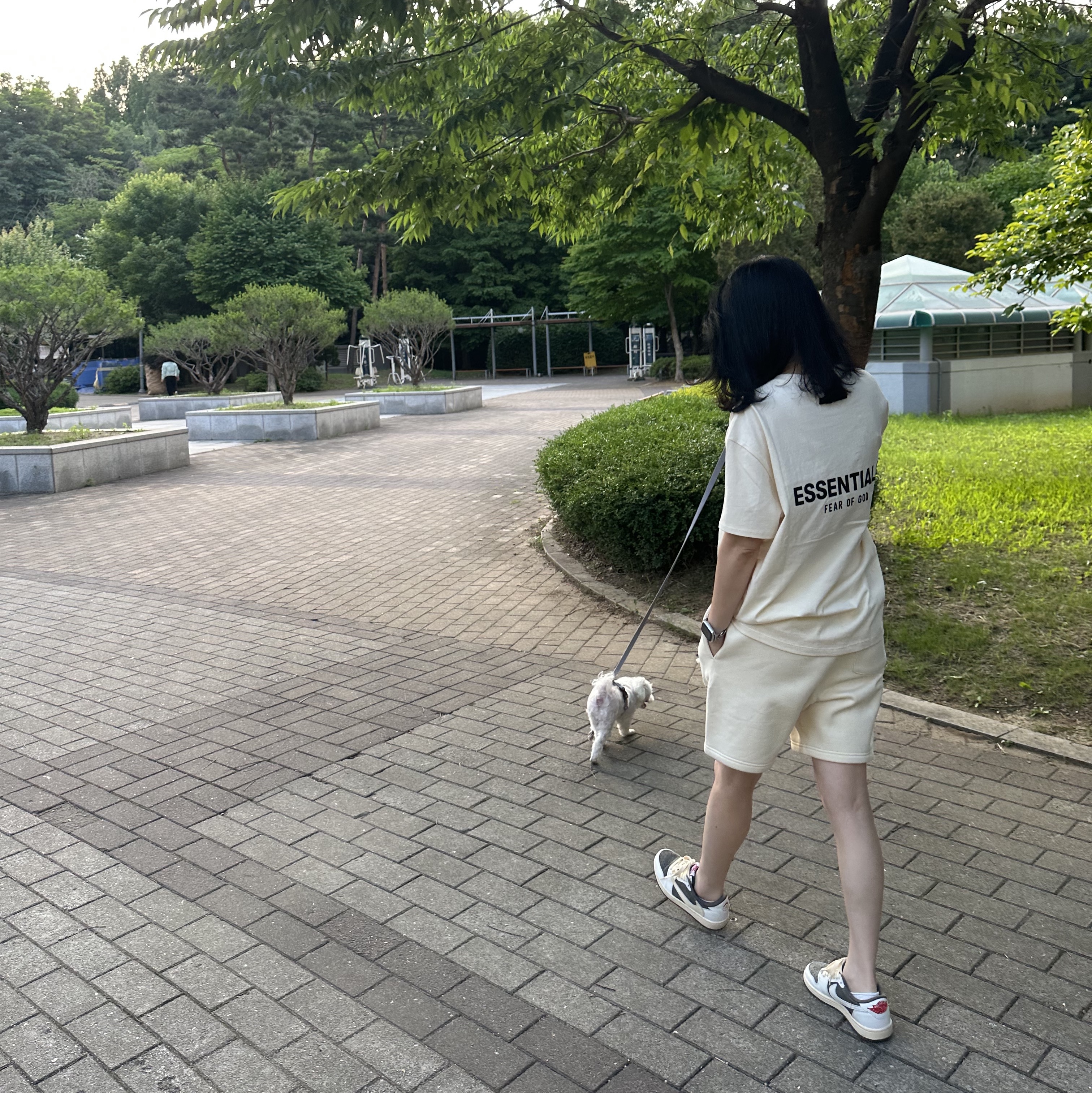Essentials Sweatshorts Cream - 21SS 착용 스타일 - 2