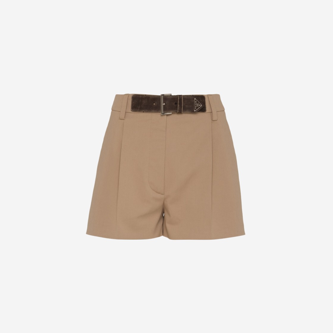 (W) Prada Gabardine Shorts Khaki 상세 이미지 1