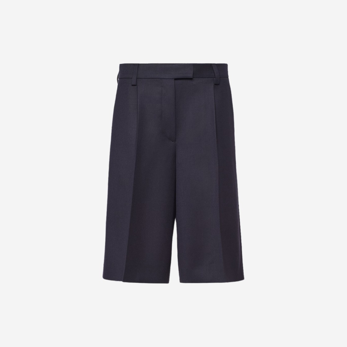 (W) Prada Gabardine Bermuda Shorts Navy 상세 이미지 1