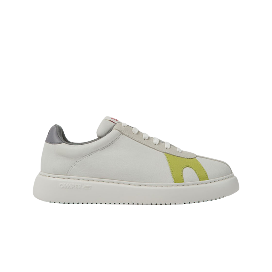 캠퍼 러너 K21 논 다이드 레더 누벅 스니커즈 화이트(Camper Runner K21 Non Dyed Leather Nubuck Sneakers White) - 1