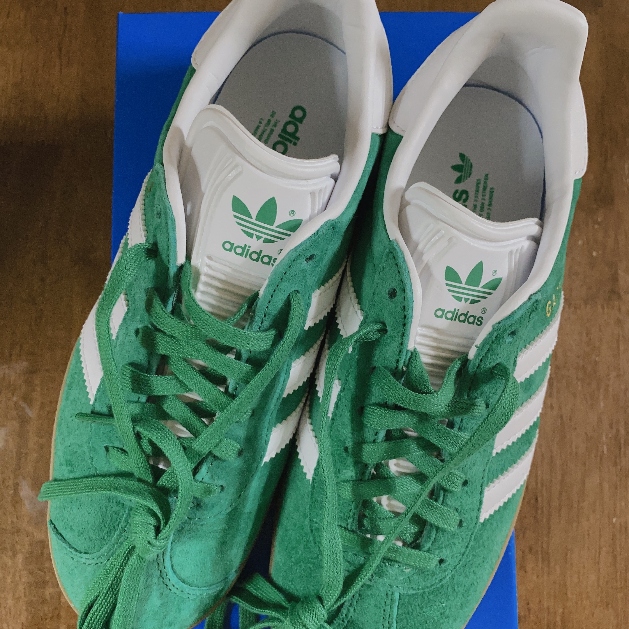 Adidas Gazelle Court Green Cloud White 착용 스타일 - 1