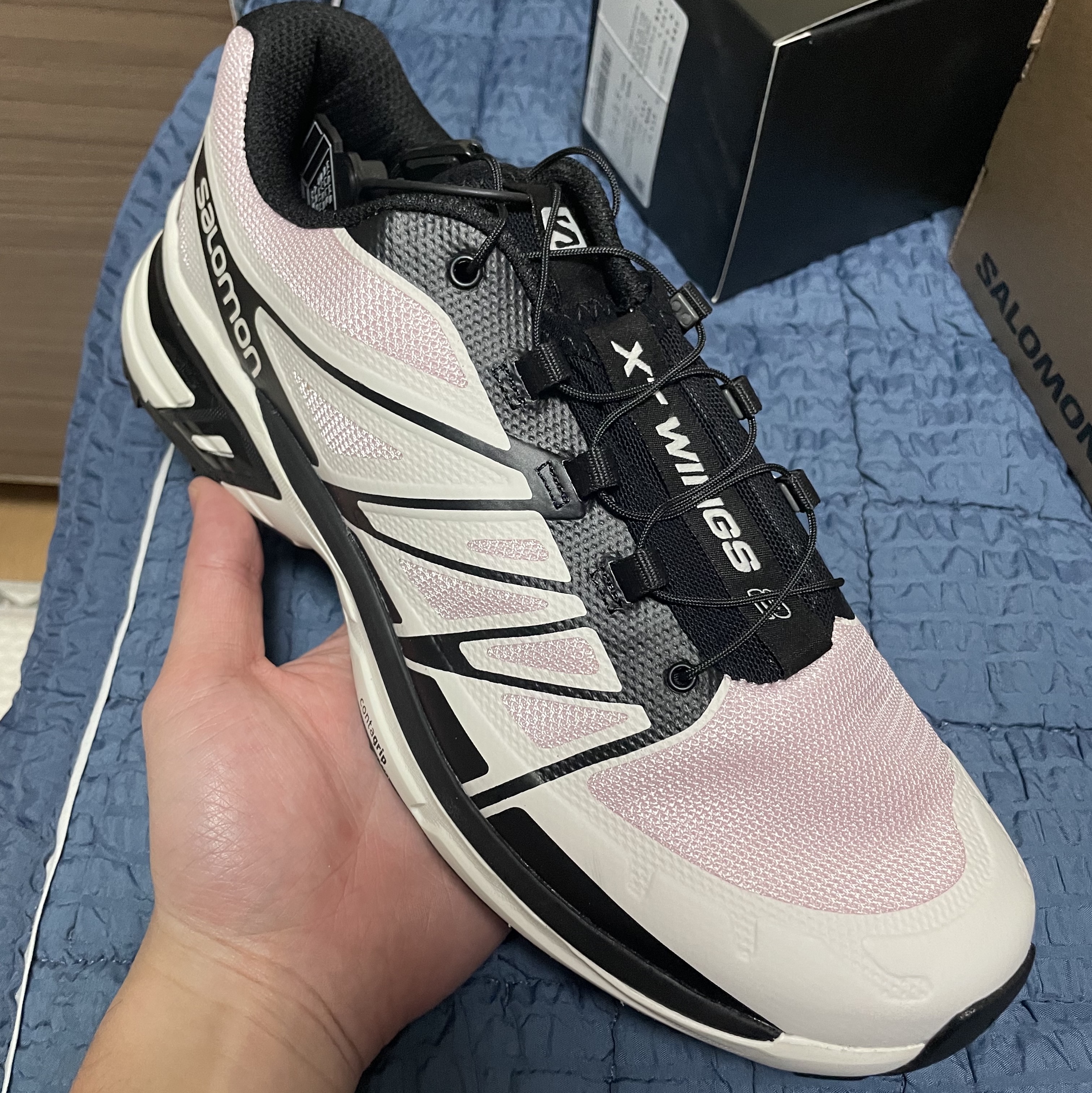 Salomon XT-Wings 2 Cradle Pink 착용 스타일 - 2