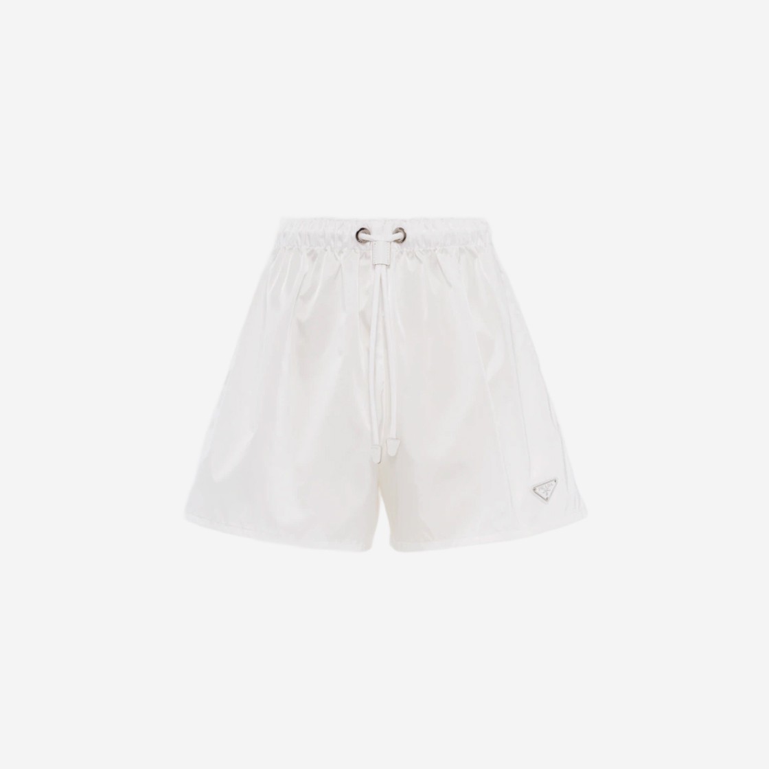 (W) Prada Re-Nylon Gabardine Shorts White 상세 이미지 1