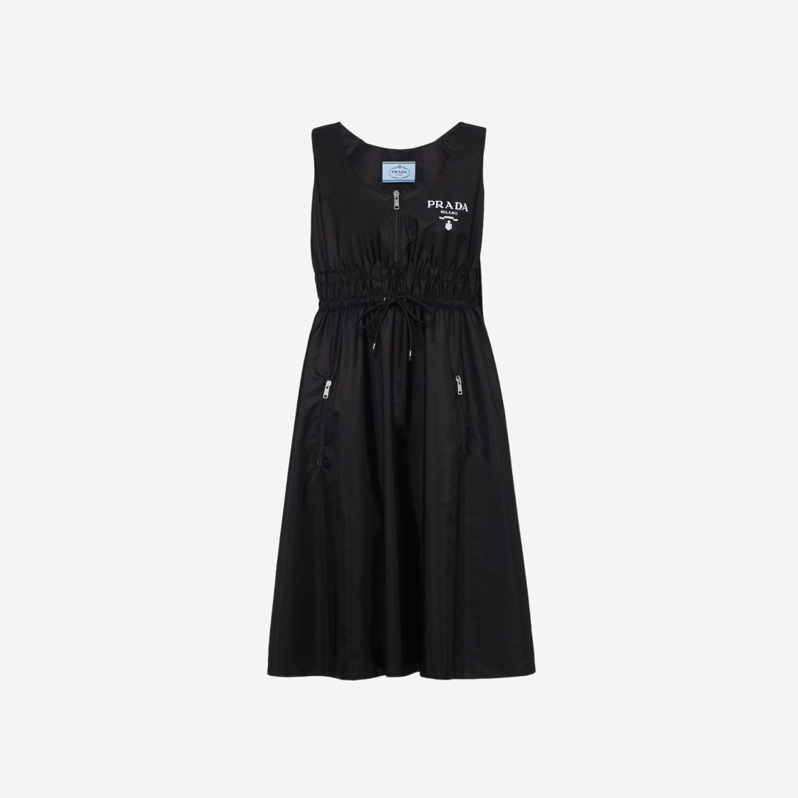 (W) Prada Sleeveless Re-Nylon Dress Black 상세 이미지 1