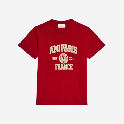 아미 파리 프랑스 티셔츠 레드