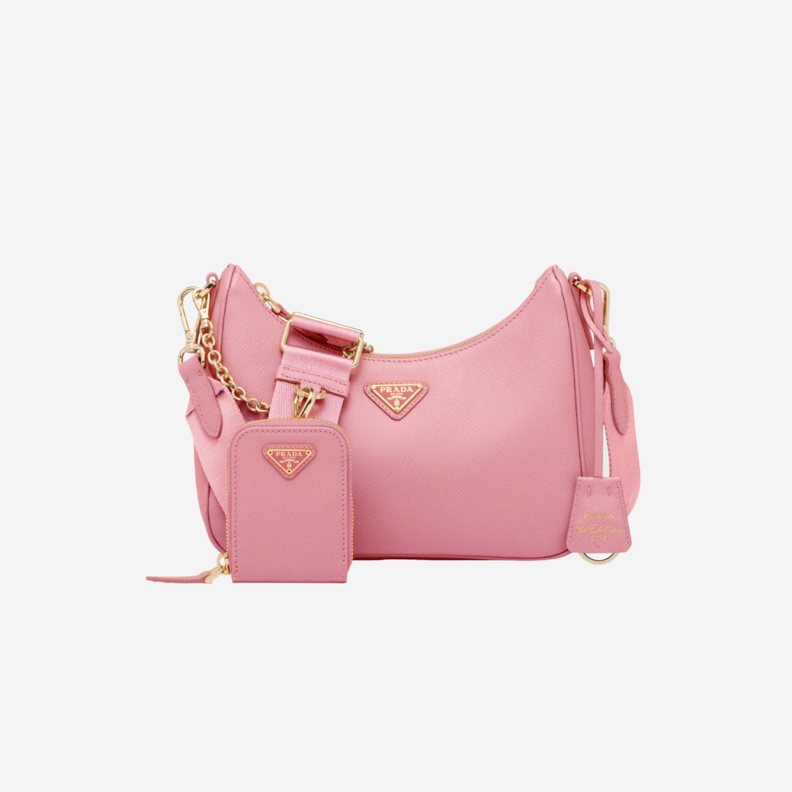 Prada Re-Edition 2005 Saffiano Leather Bag Petal Pink 상세 이미지 1