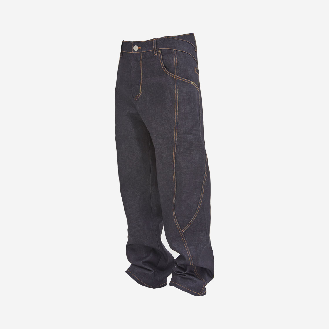 헬릭스클로딩 옵티컬 벨트 팬츠 인디고 블루(Helixclothing Optical Belt Pants Indigo Blue) - 2