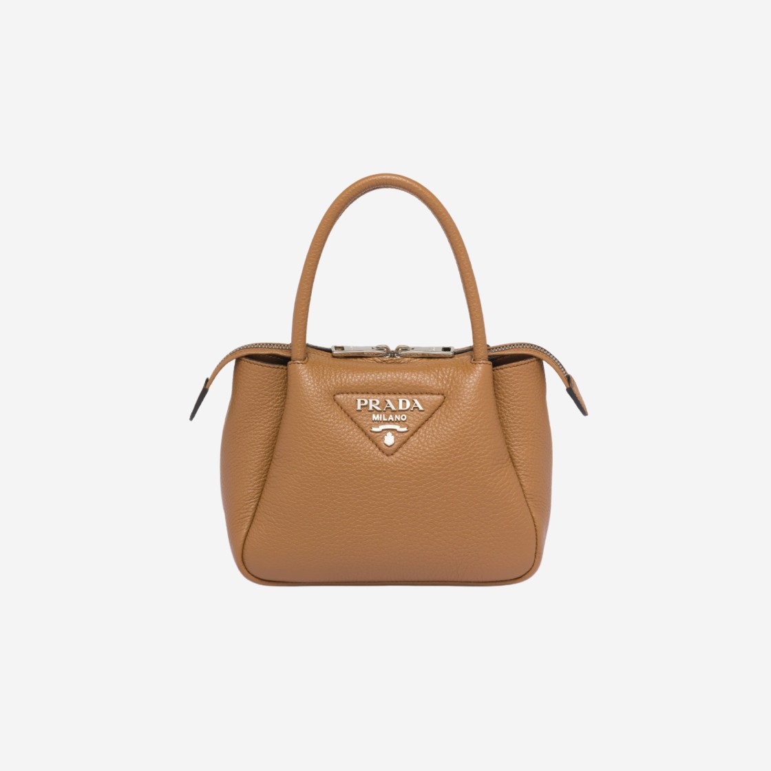 Prada Leather Mini Handbag Caramel 상세 이미지 1