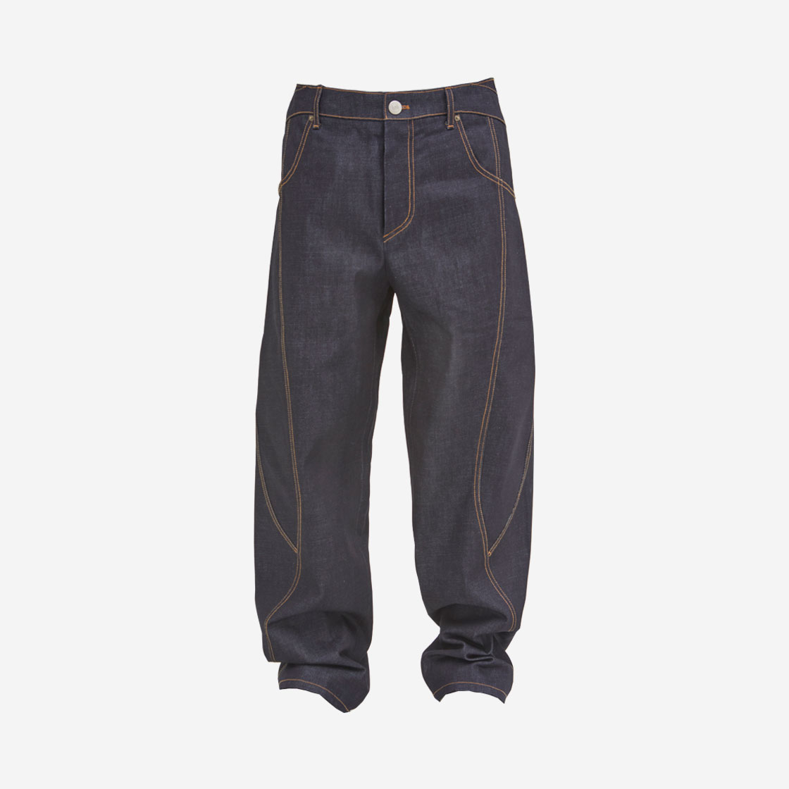 헬릭스클로딩 옵티컬 벨트 팬츠 인디고 블루(Helixclothing Optical Belt Pants Indigo Blue) - 1