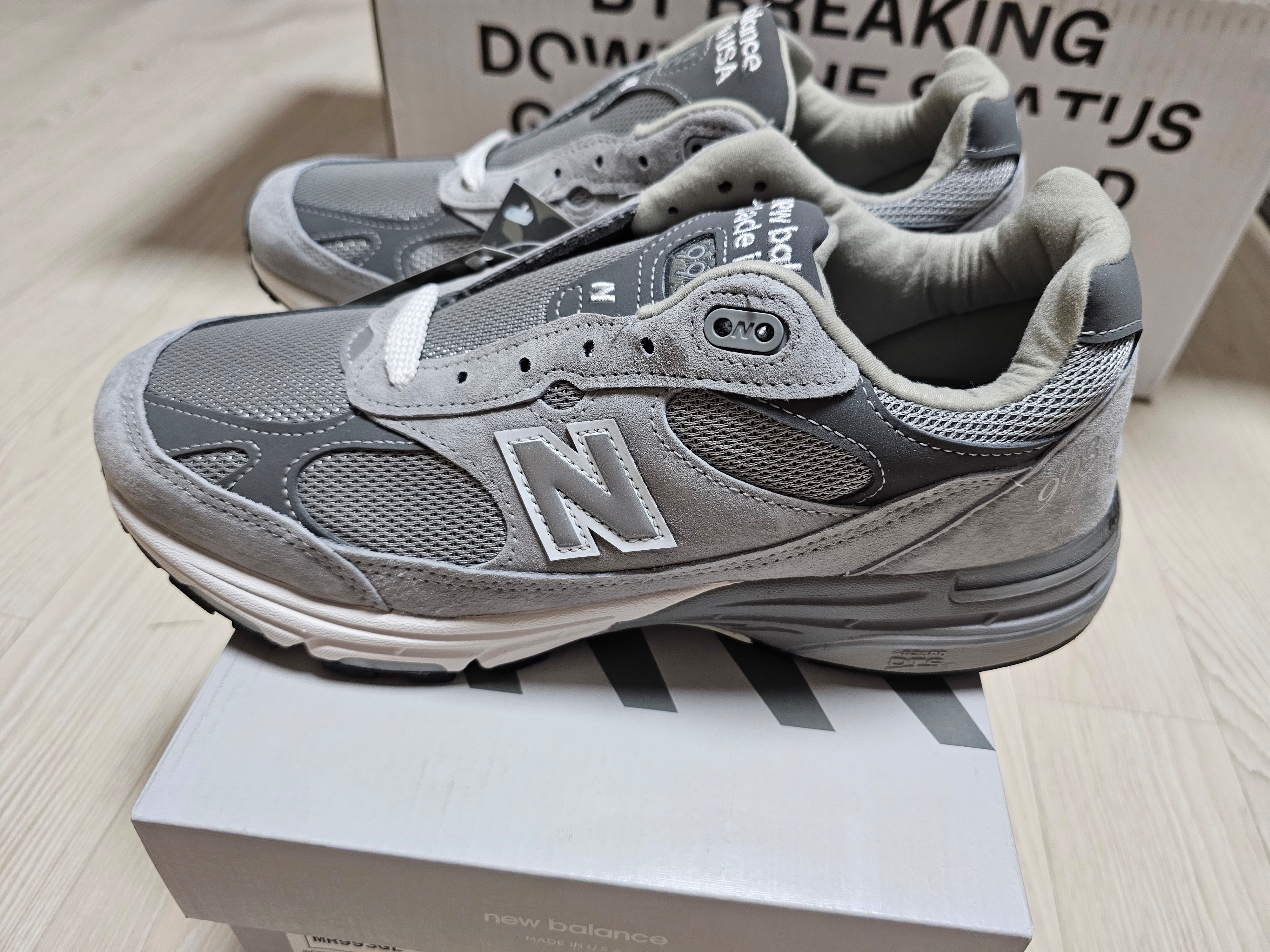 New Balance 993 Made in USA Grey - D Standard 착용 스타일 - 4