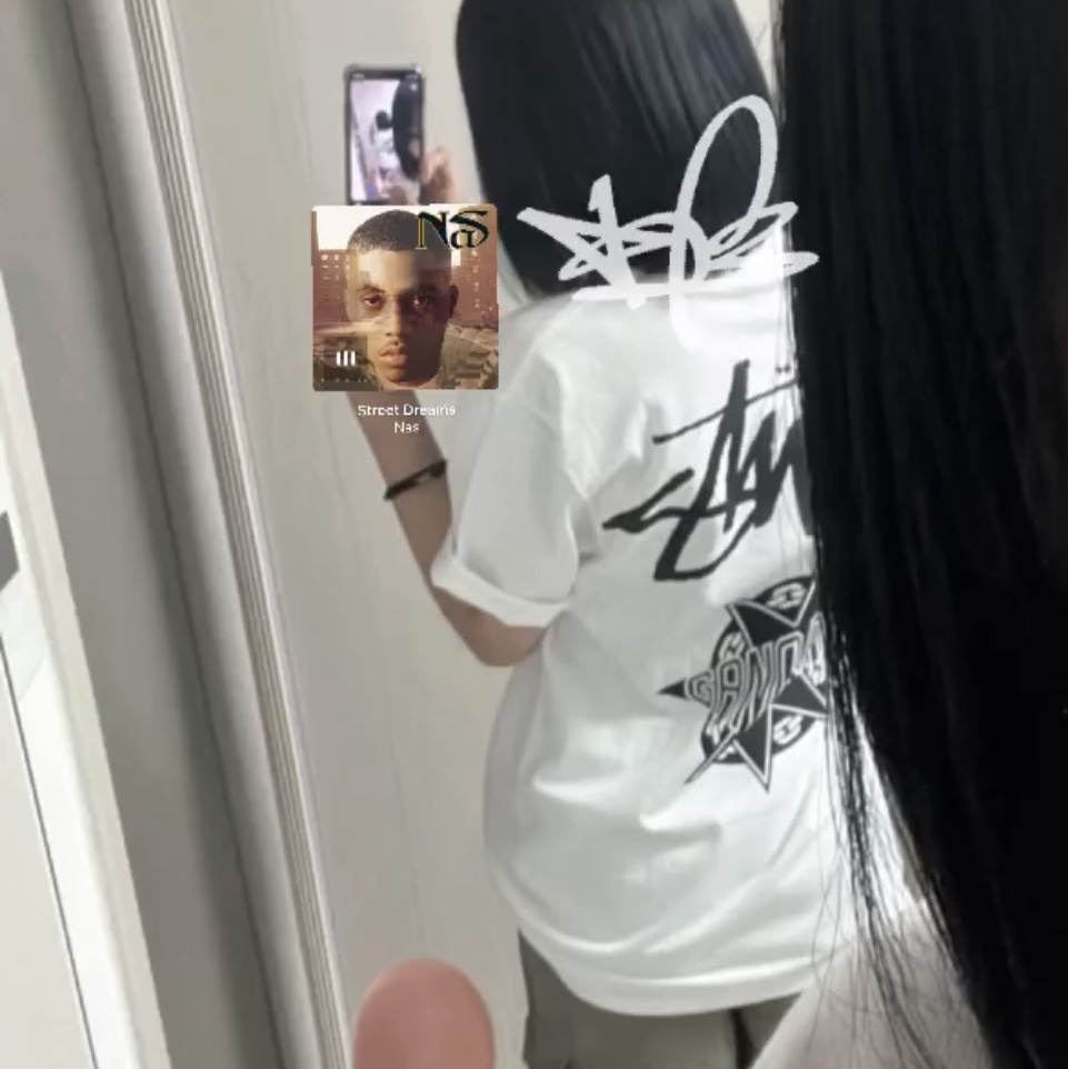 Stussy x Gang Starr Take It Personal T-Shirt White 착용 스타일