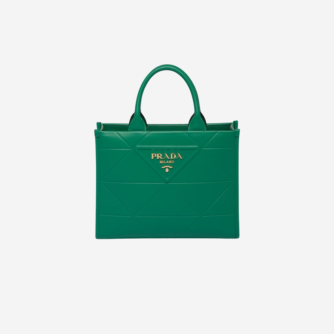 Prada Small Leather Prada Symbole Bag with Topstitching Mango 상세 이미지 1