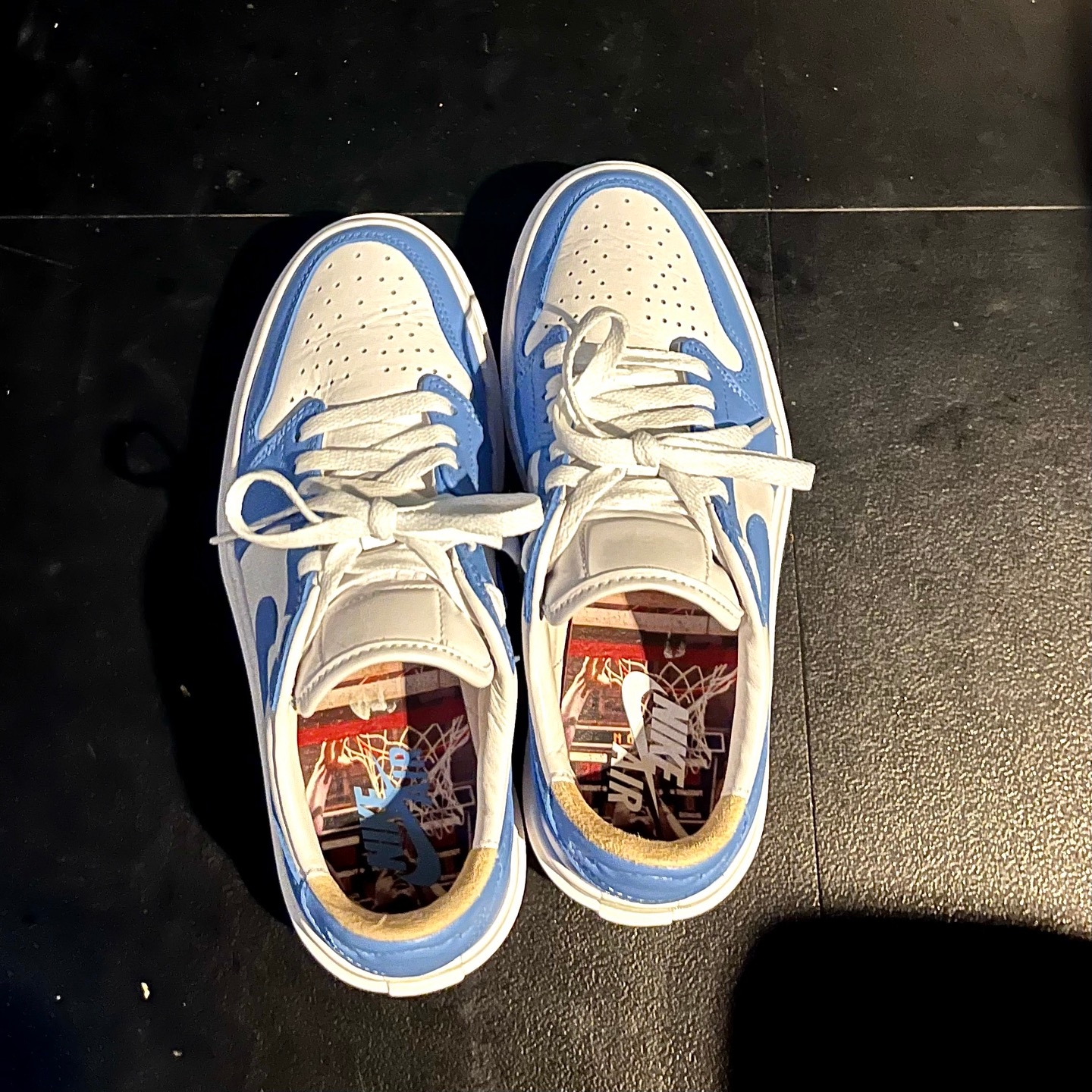 (W) Jordan 1 Elevate Low SE University Blue 착용 스타일 - 1