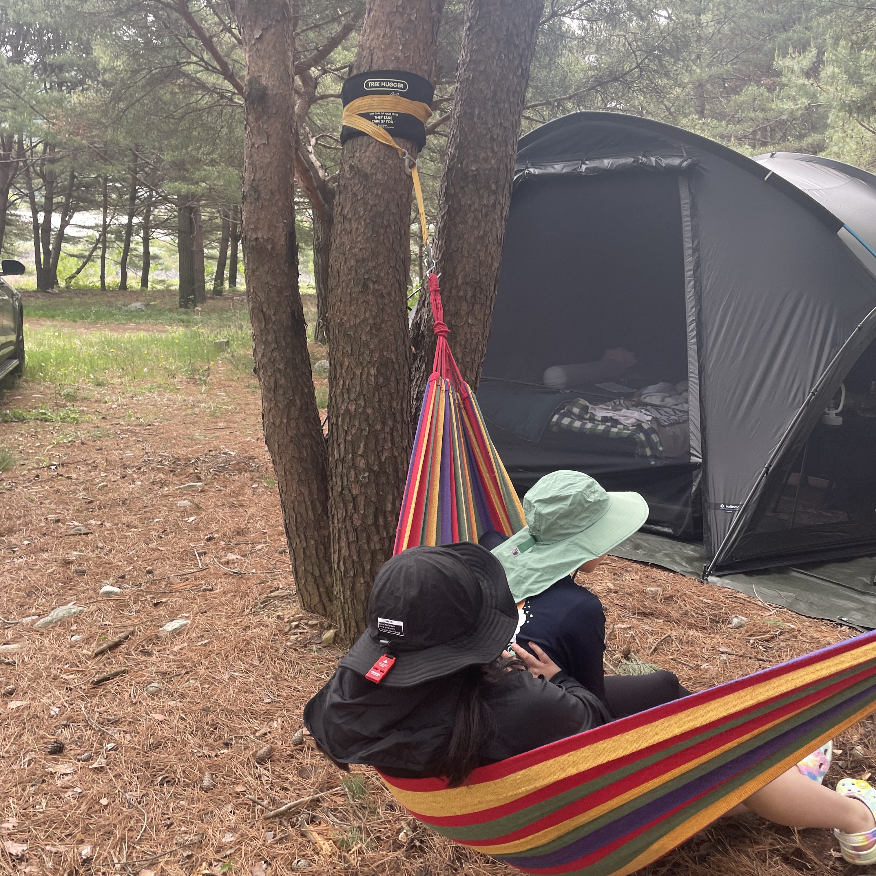 Helinox V-Tarp 4.0 Black 착용 스타일 - 3