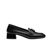 (W) Prada Patent Leather Loafers Black