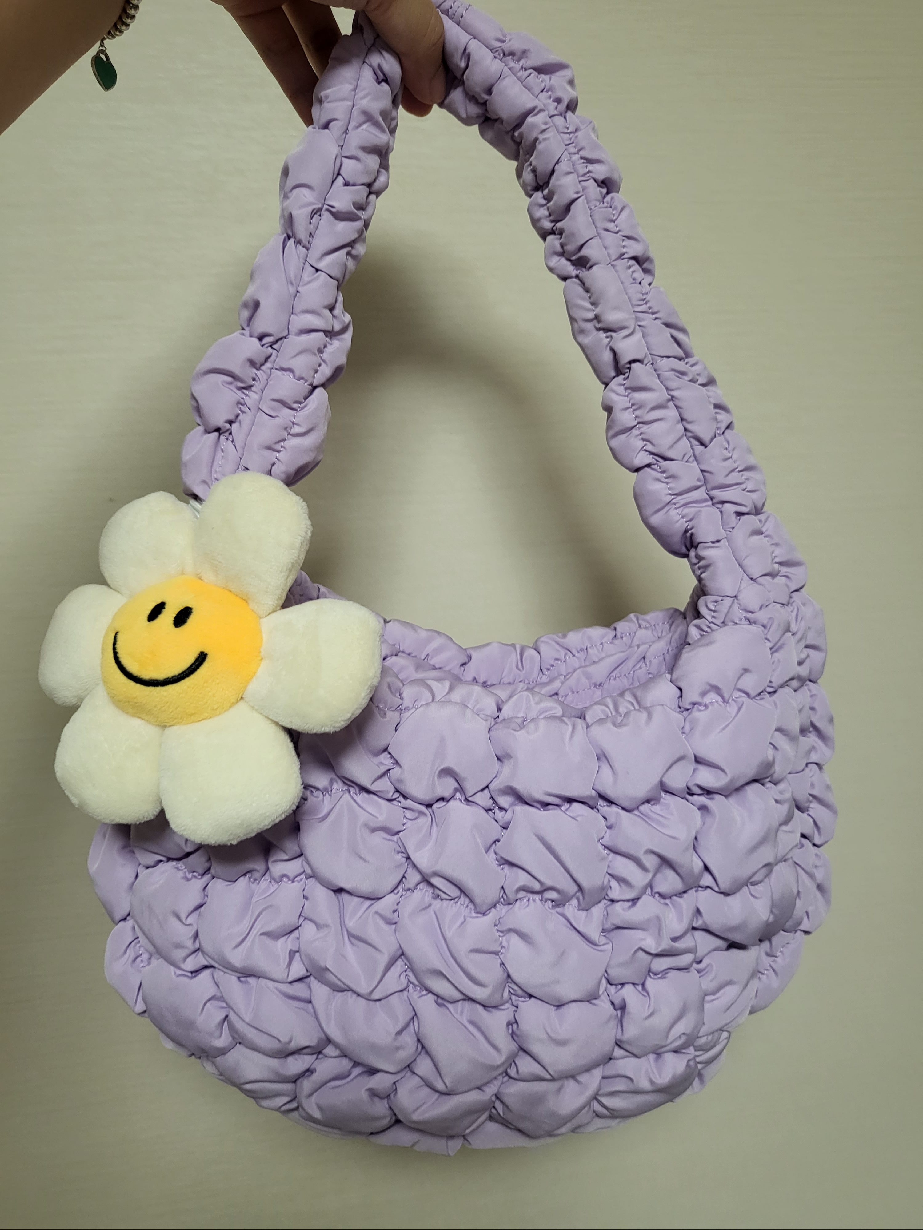 COS Quilted Mini Bag Purple 착용 스타일