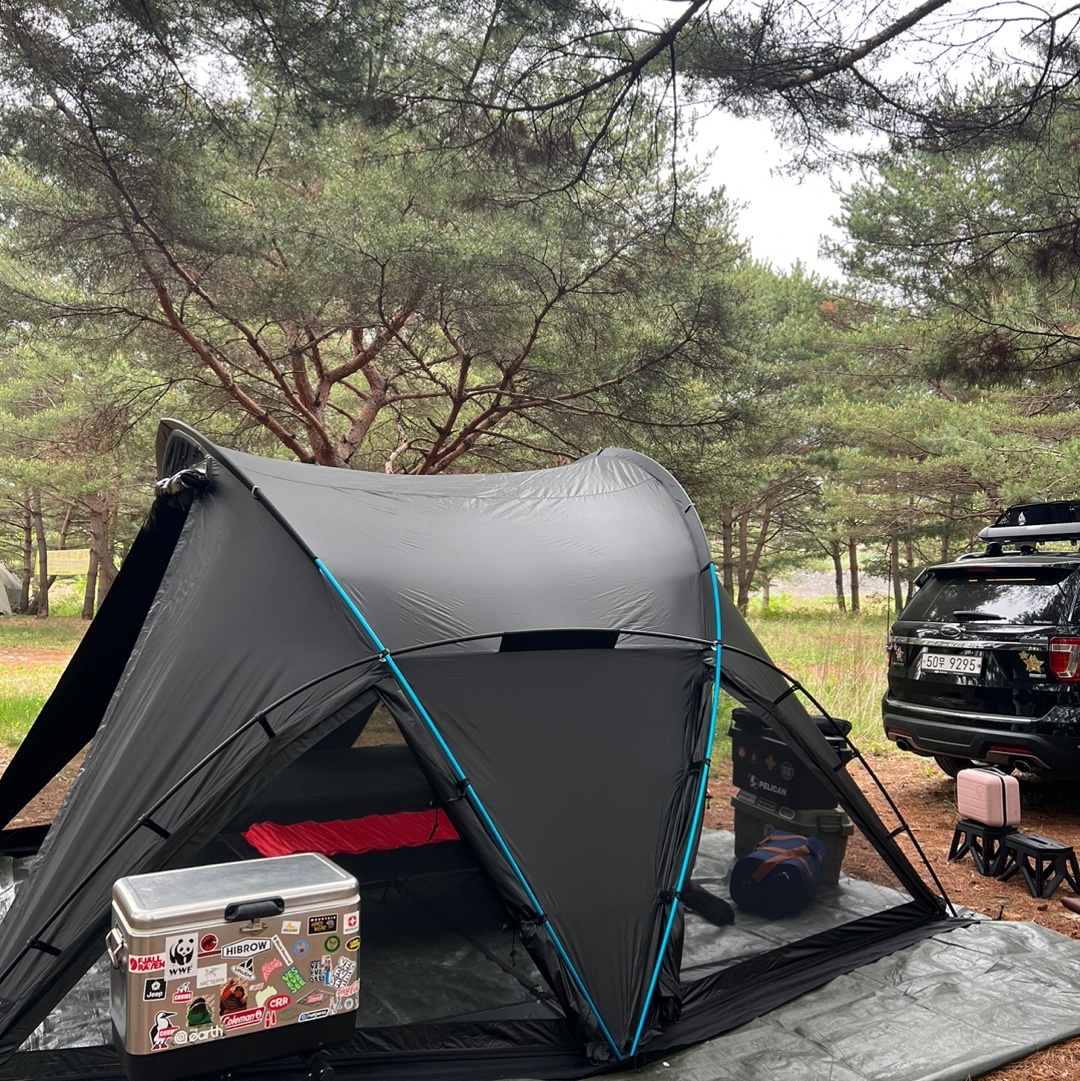 Helinox V-Tarp 4.0 Black 착용 스타일 - 1