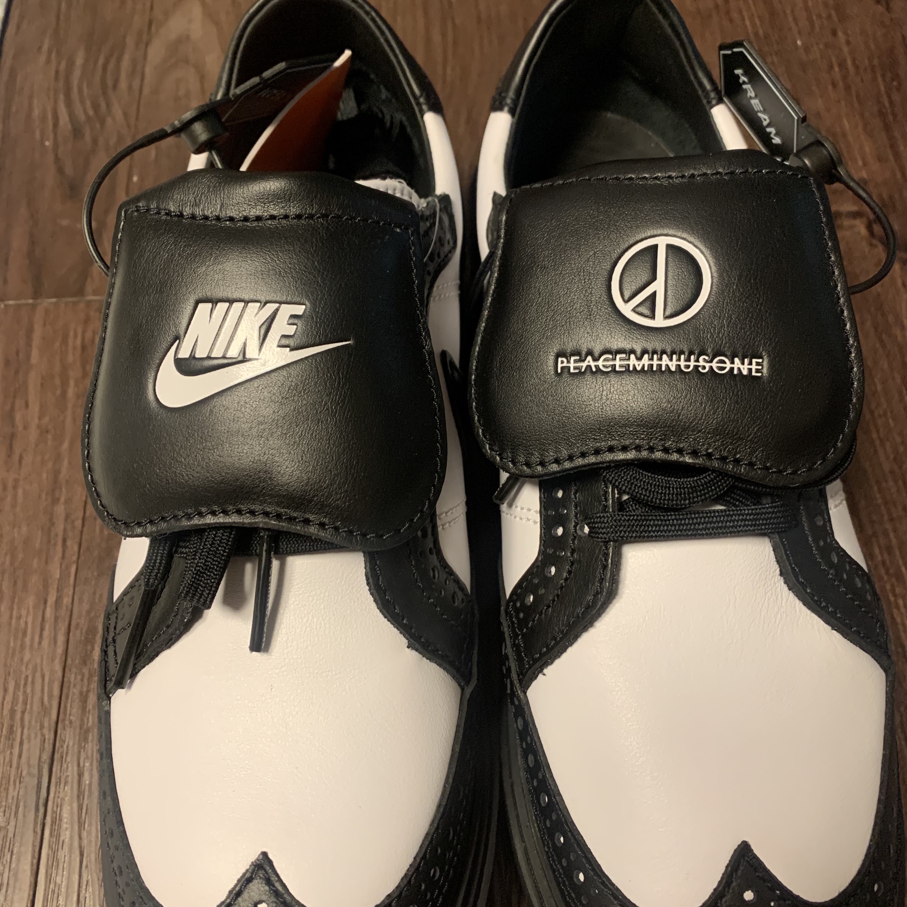 Nike x Peaceminusone Kwondo1 Black and White 착용 스타일 - 1