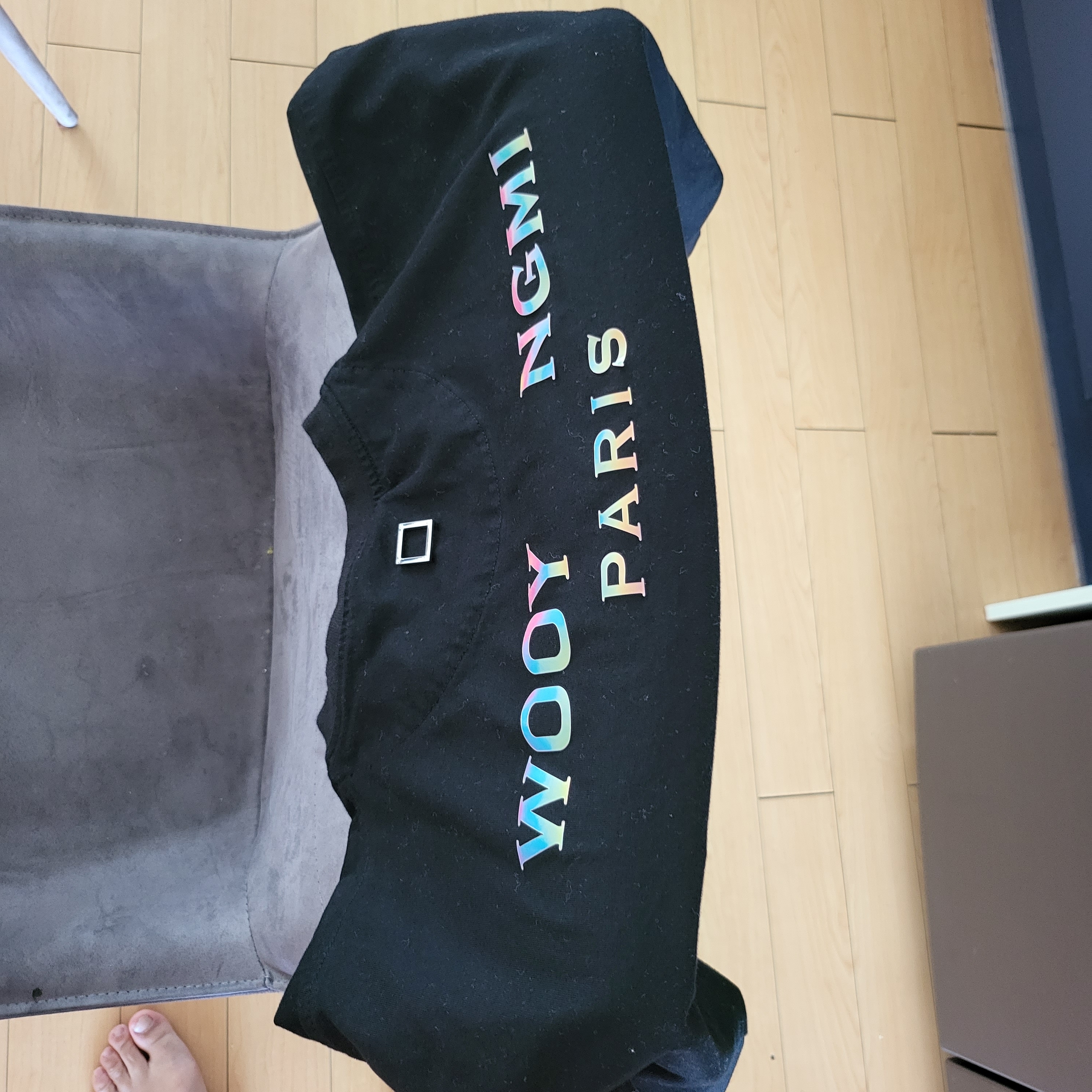 Wooyoungmi Cotton Lenticular Back Logo T-shirt Black - 23SS 착용 스타일