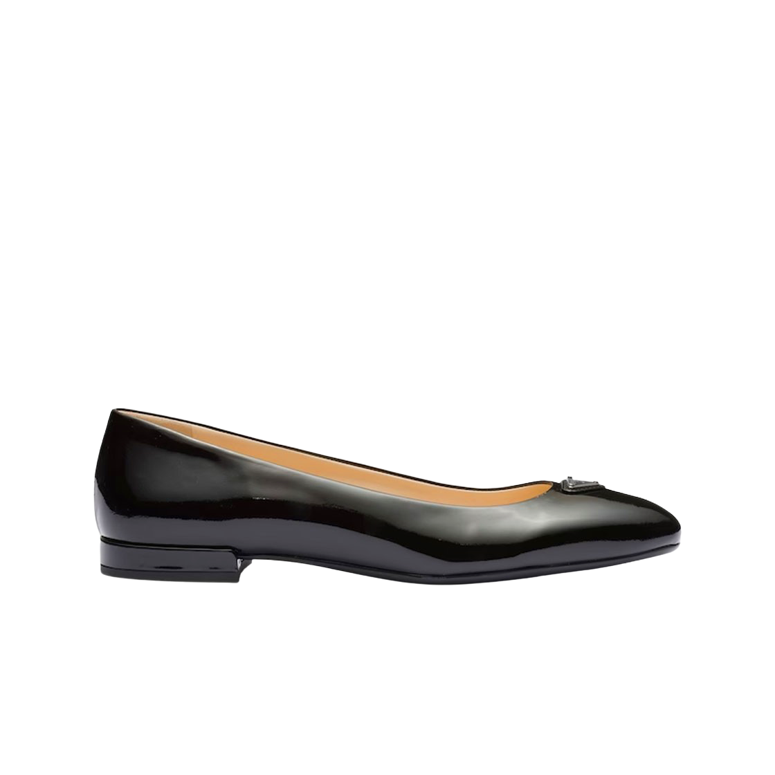 (W) 프라다 페이턴트 레더 발레리나 블랙((W) Prada Patent Leather Ballerinas Black) - 1