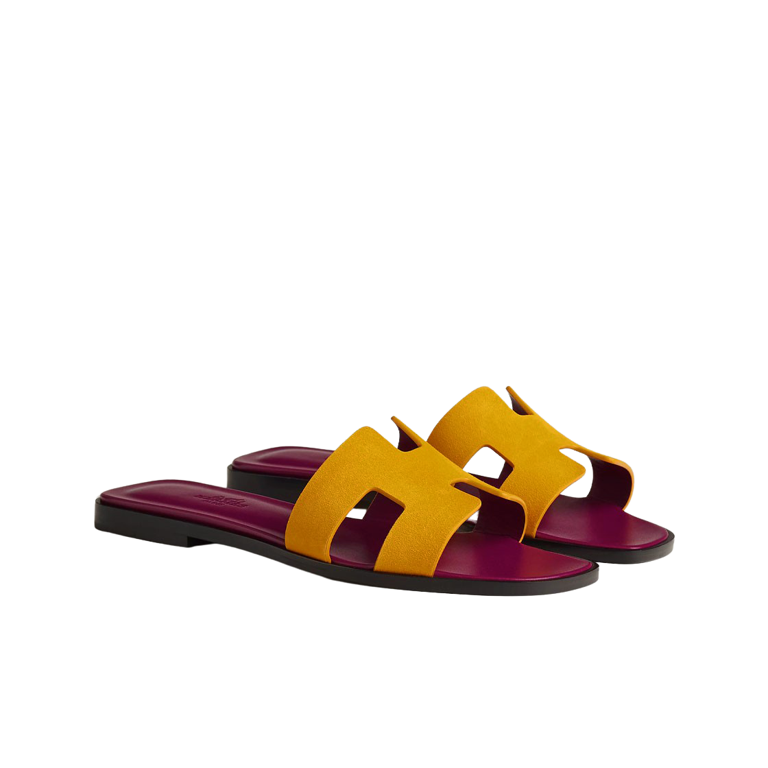 (W) 에르메스 오란 샌들 스웨이드 고트스킨 & 죤 토파즈((W) Hermes Oran Sandal Suede Goatskin & Jaune Topaze) - 2