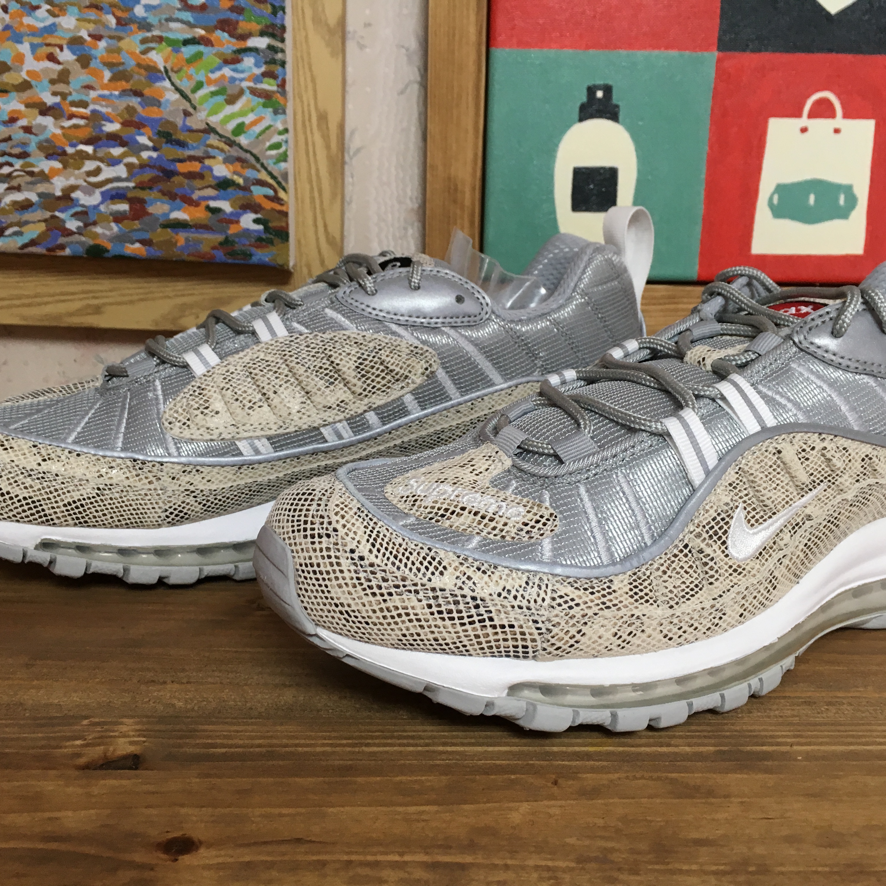 Nike x Supreme Air Max 98 Snakeskin 착용 스타일