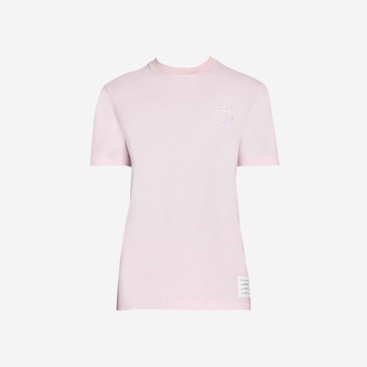 톰브라운 미드웨이트 저지 앵커 숏슬리브 티셔츠 라이트 핑크
