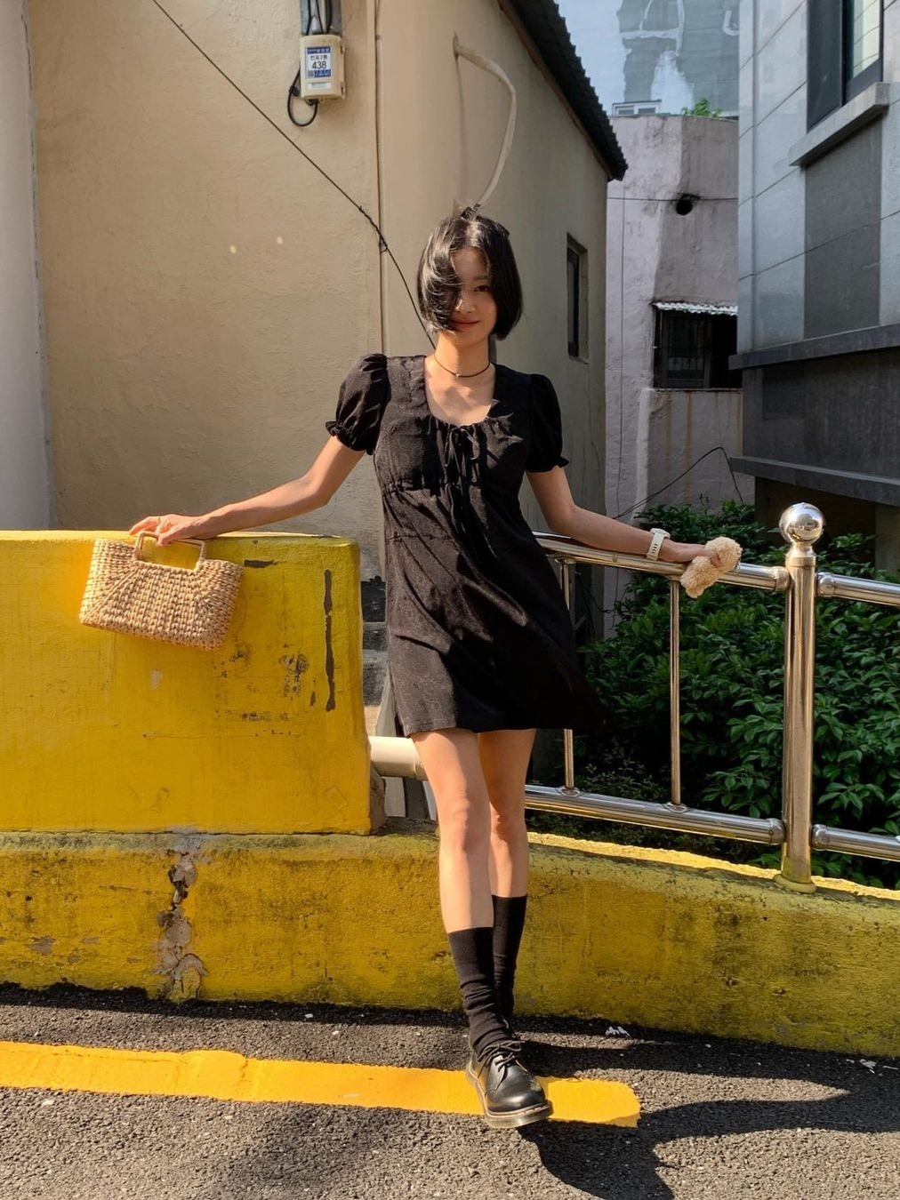 Dr. Martens 1461 Nappa Black 착용 스타일
