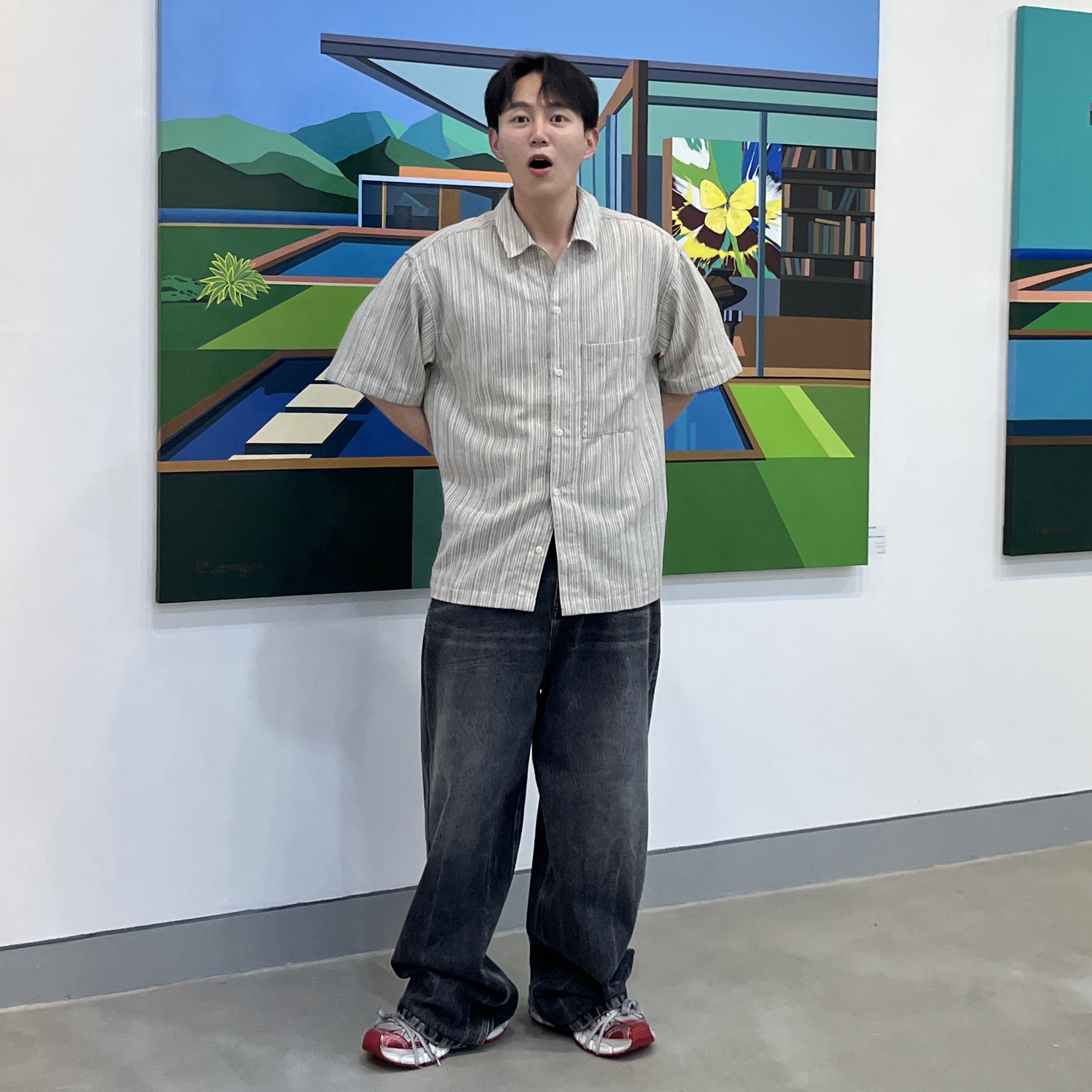 Balenciaga Denim Pull-Up Pants Black, Balenciaga 3XL Sneakers White Red 착용 스타일 - 2