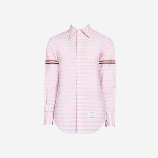 톰브라운 깅엄 옥스포드 암밴드 클래식 셔츠 라이트 핑크