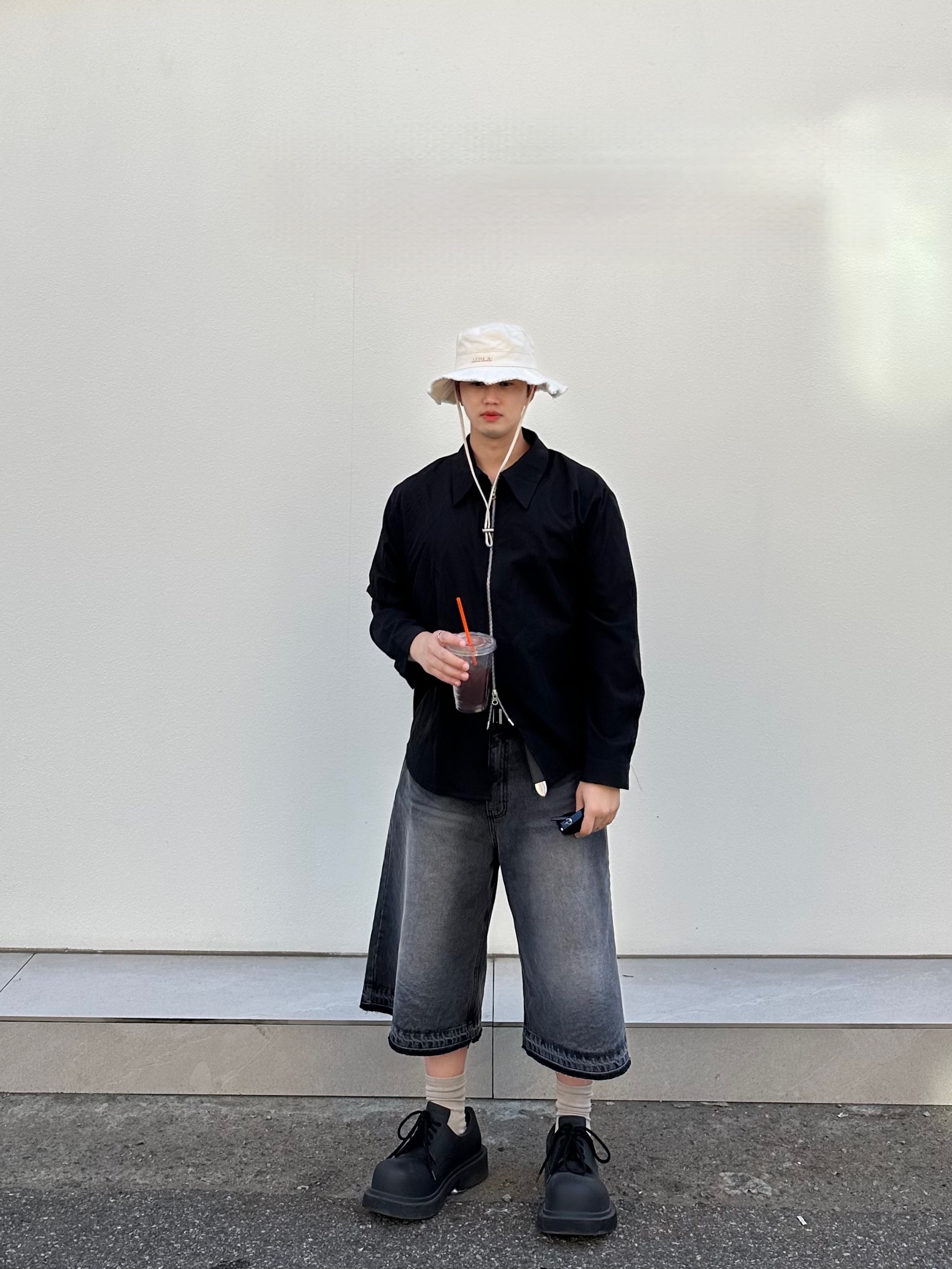 Balenciaga Steroid Derby Black 착용 스타일 - 1
