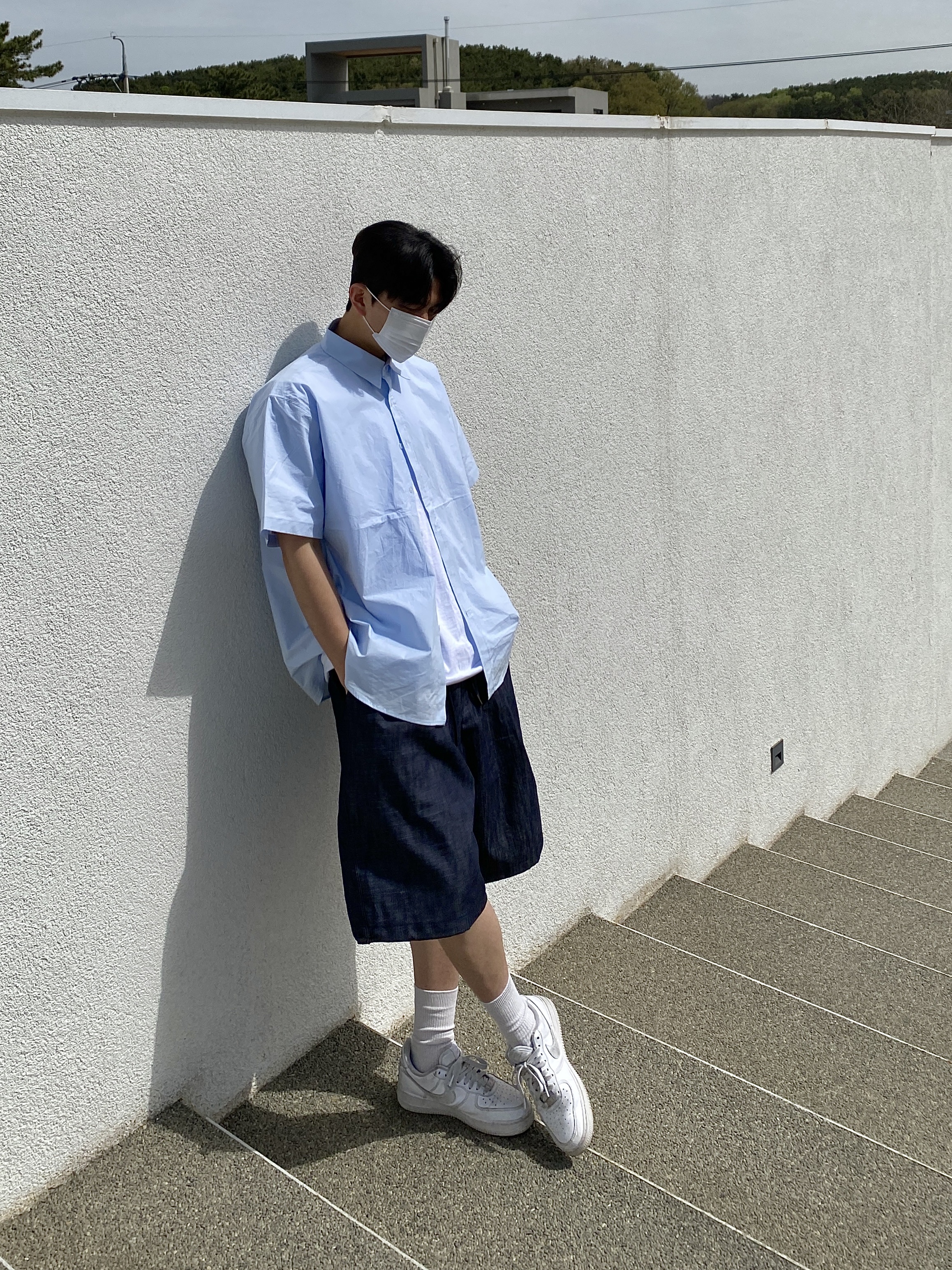 Nike Air Force 1 '07 Low White 착용 스타일 - 1