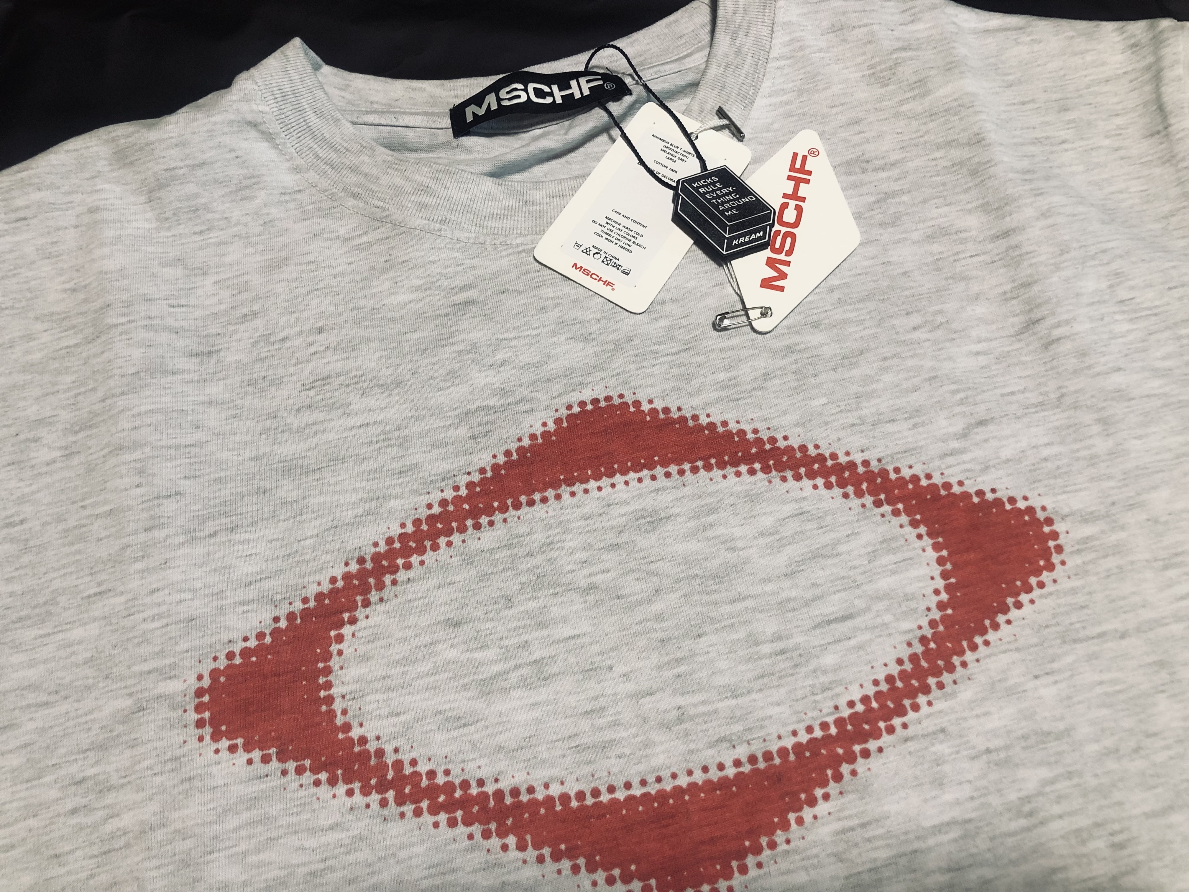 (W) Mischief Rhombus Blur T-Shirt Basic Melange Grey 착용 스타일 - 1