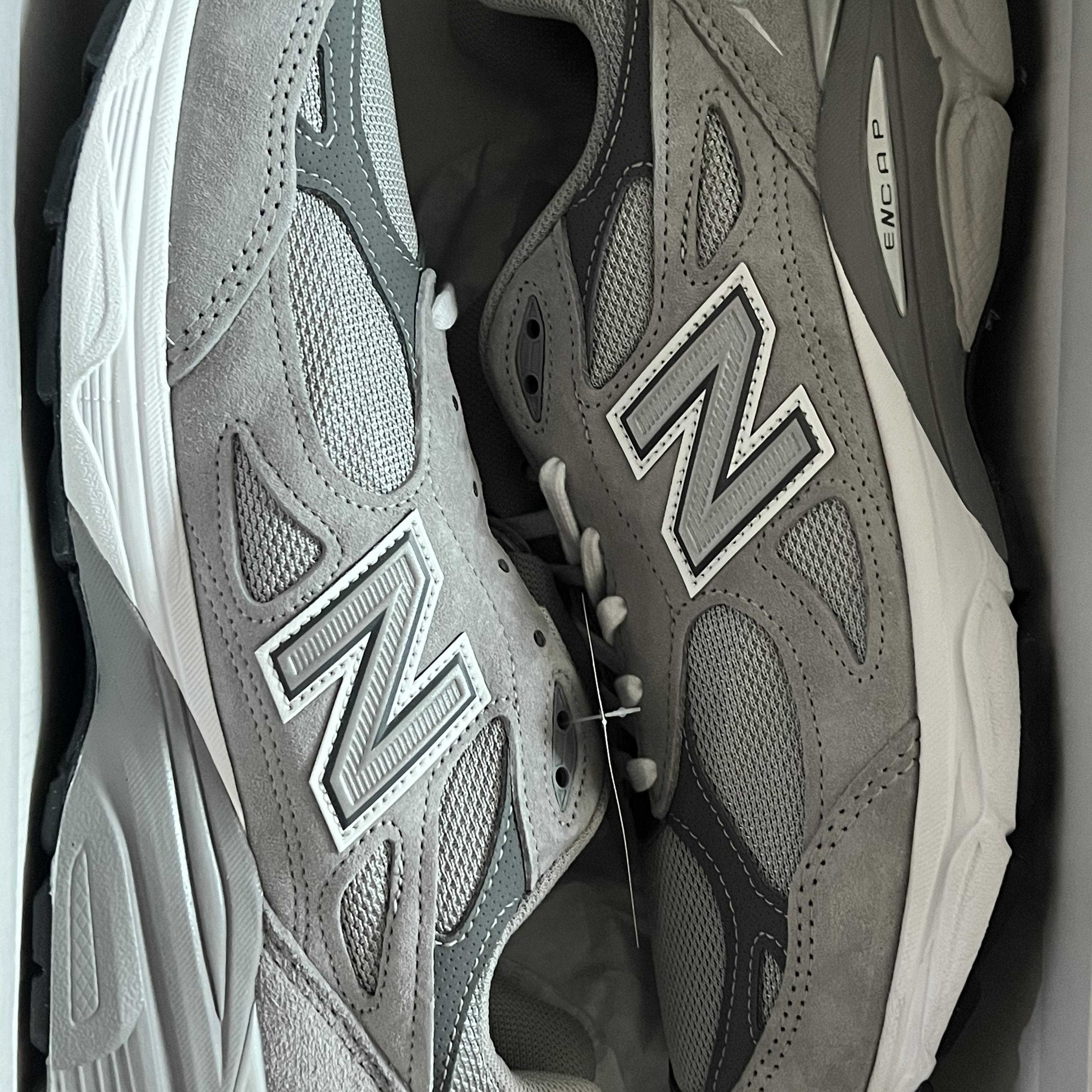 New Balance x JJJJound 991 Made in UK Grey, New Balance 990v3 Made in USA Grey - D Standard 착용 스타일 - 2