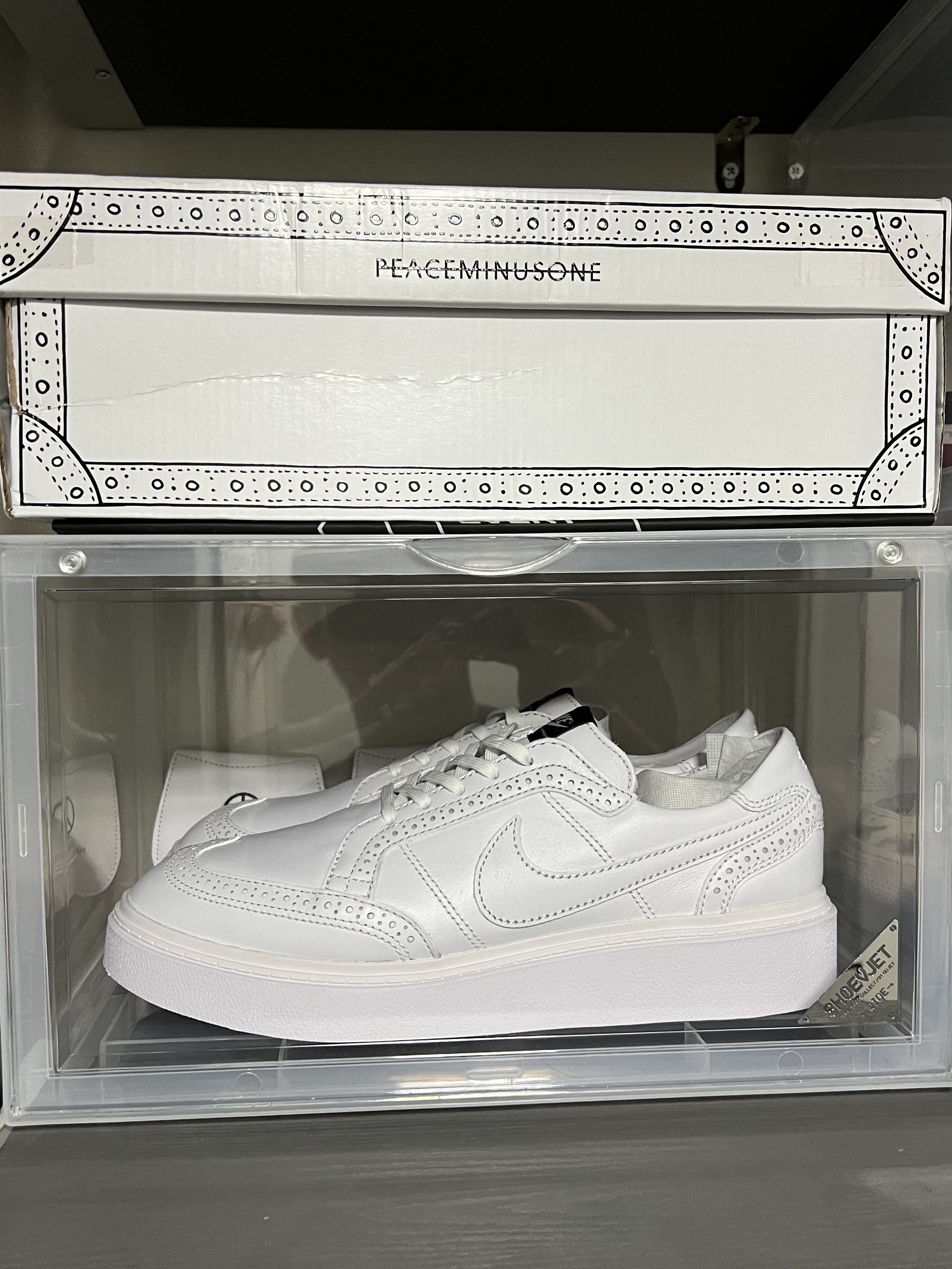 Nike x Peaceminusone Kwondo1 White 착용 스타일 - 3