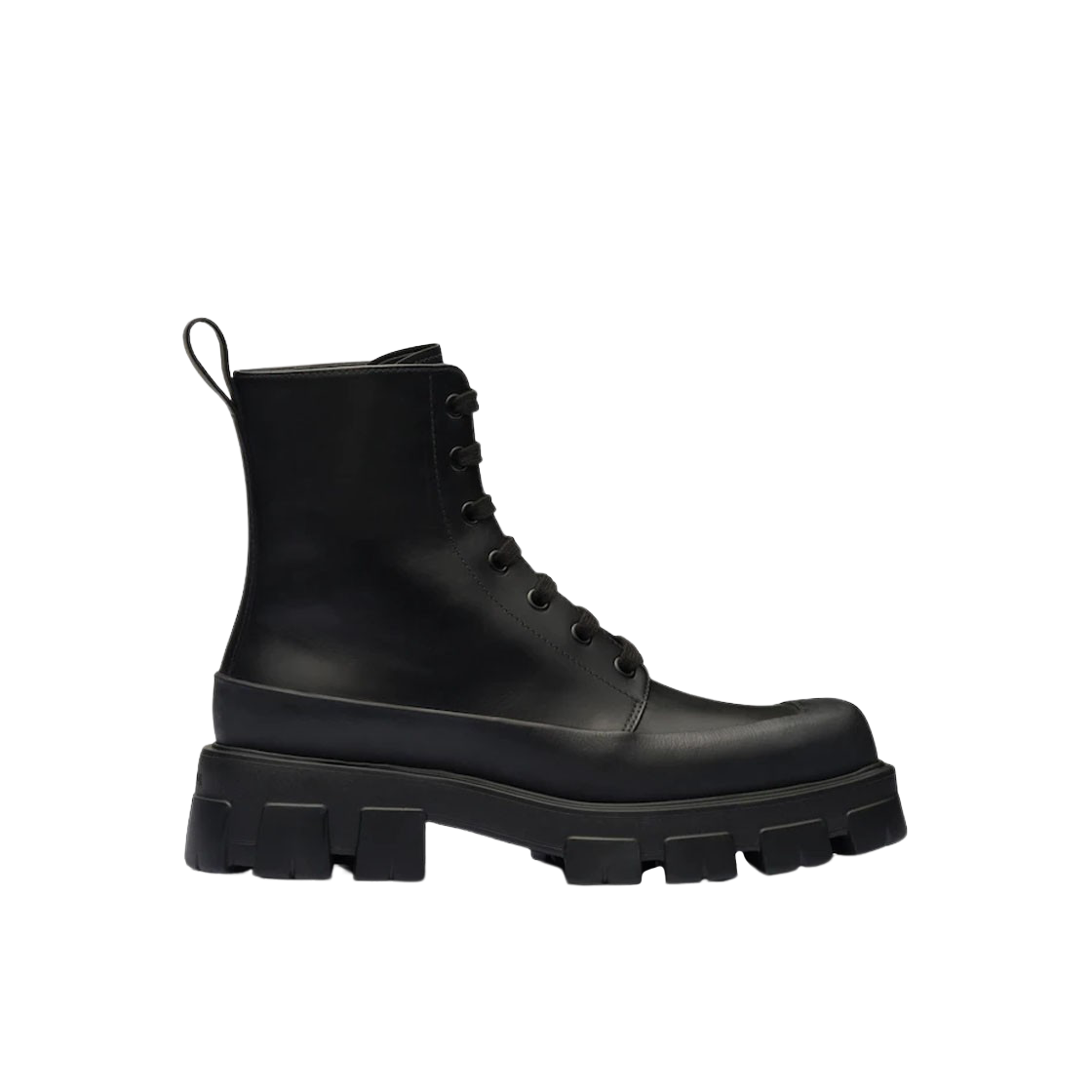프라다 레더 부티 블랙(Prada Leather Booties Black) - 1