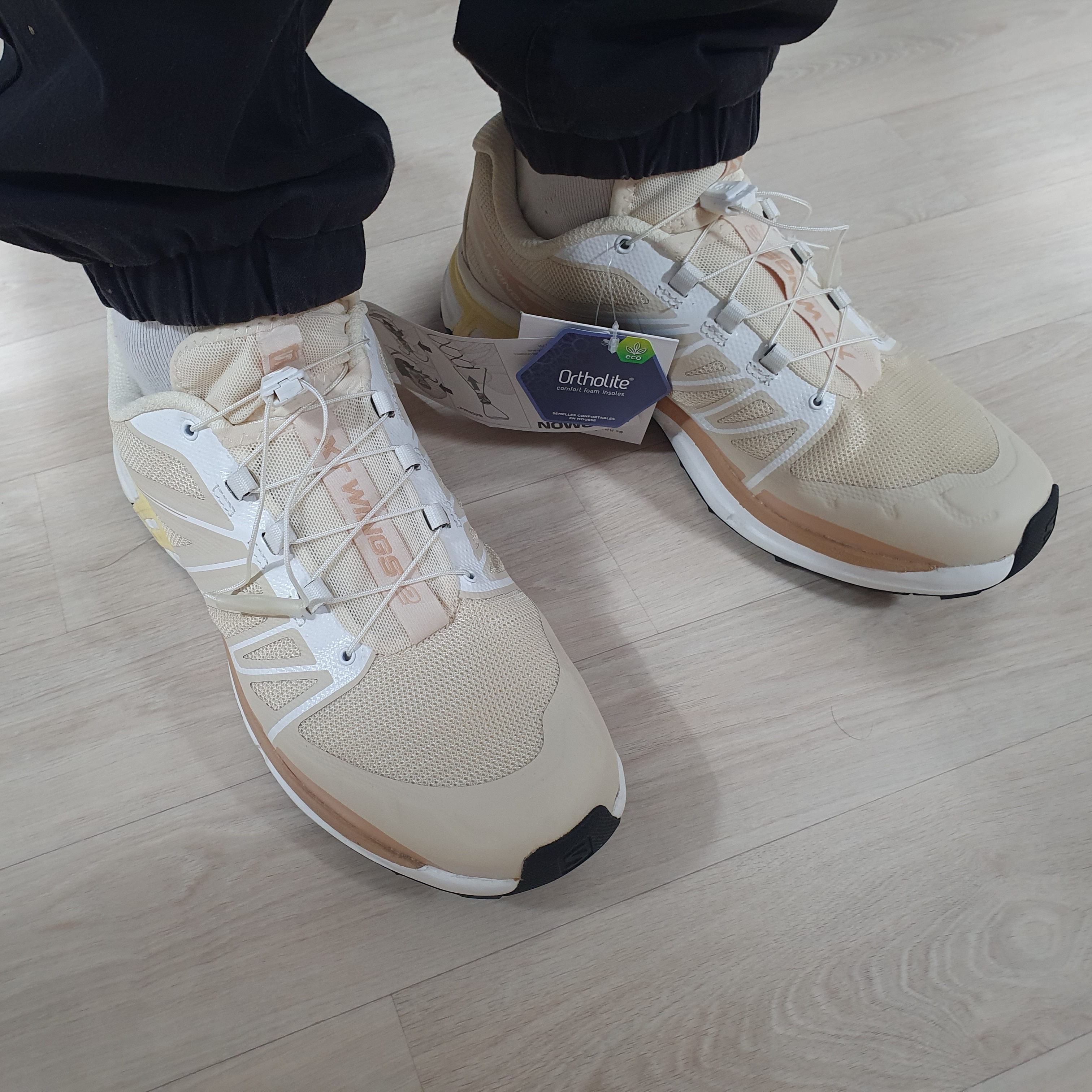 Salomon XT-Wings 2 Turtledove 착용 스타일