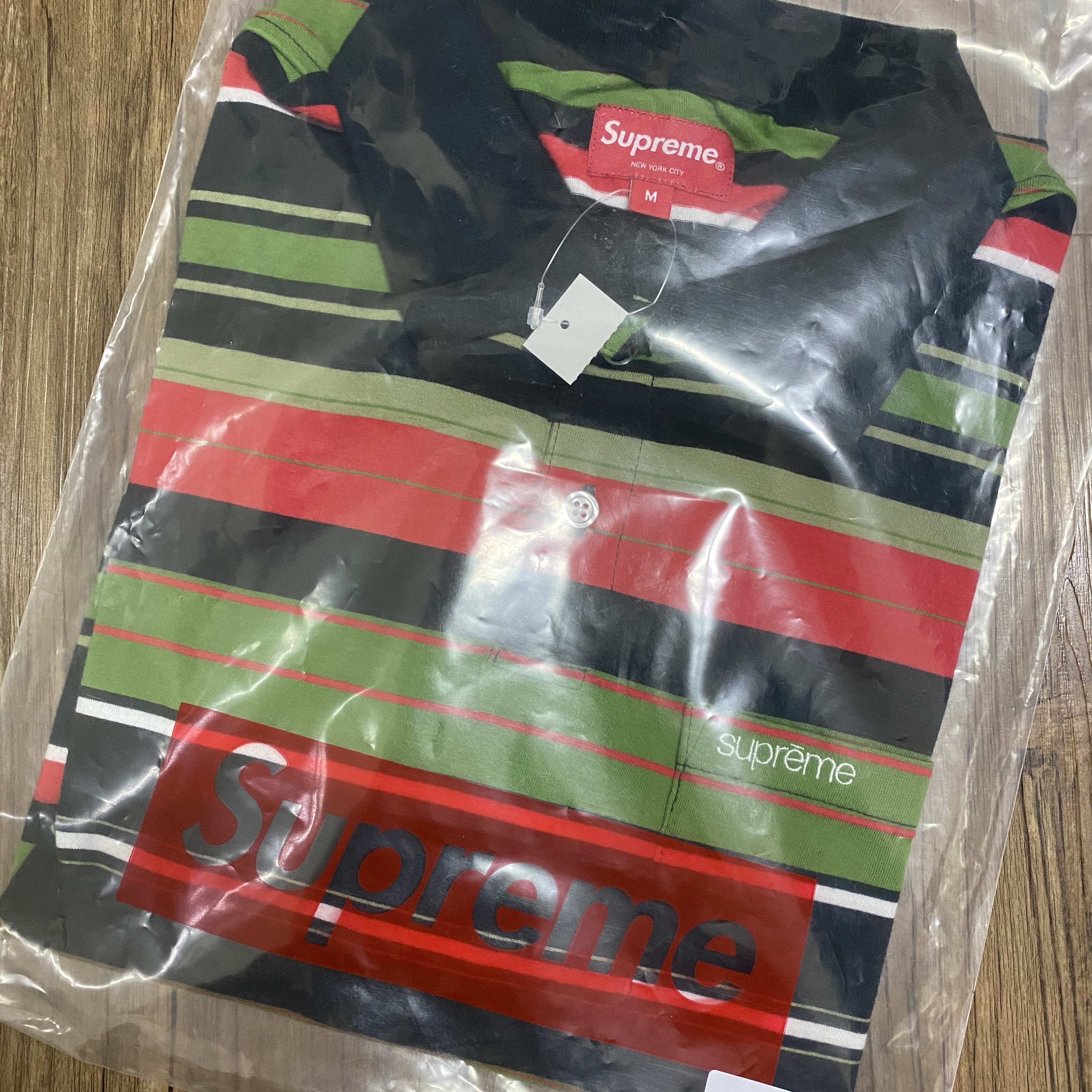 Supreme Multi Stripe Polo Black - 23SS 착용 스타일