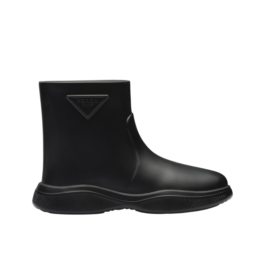 (W) 프라다 러버 부티 블랙((W) Prada Rubber Booties Black) - 1