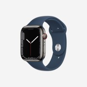 Apple Watch Series 7 45mm Cellular Graphite Stainless Steel Case with Sport Band Abyss Blue (Korean Ver.)