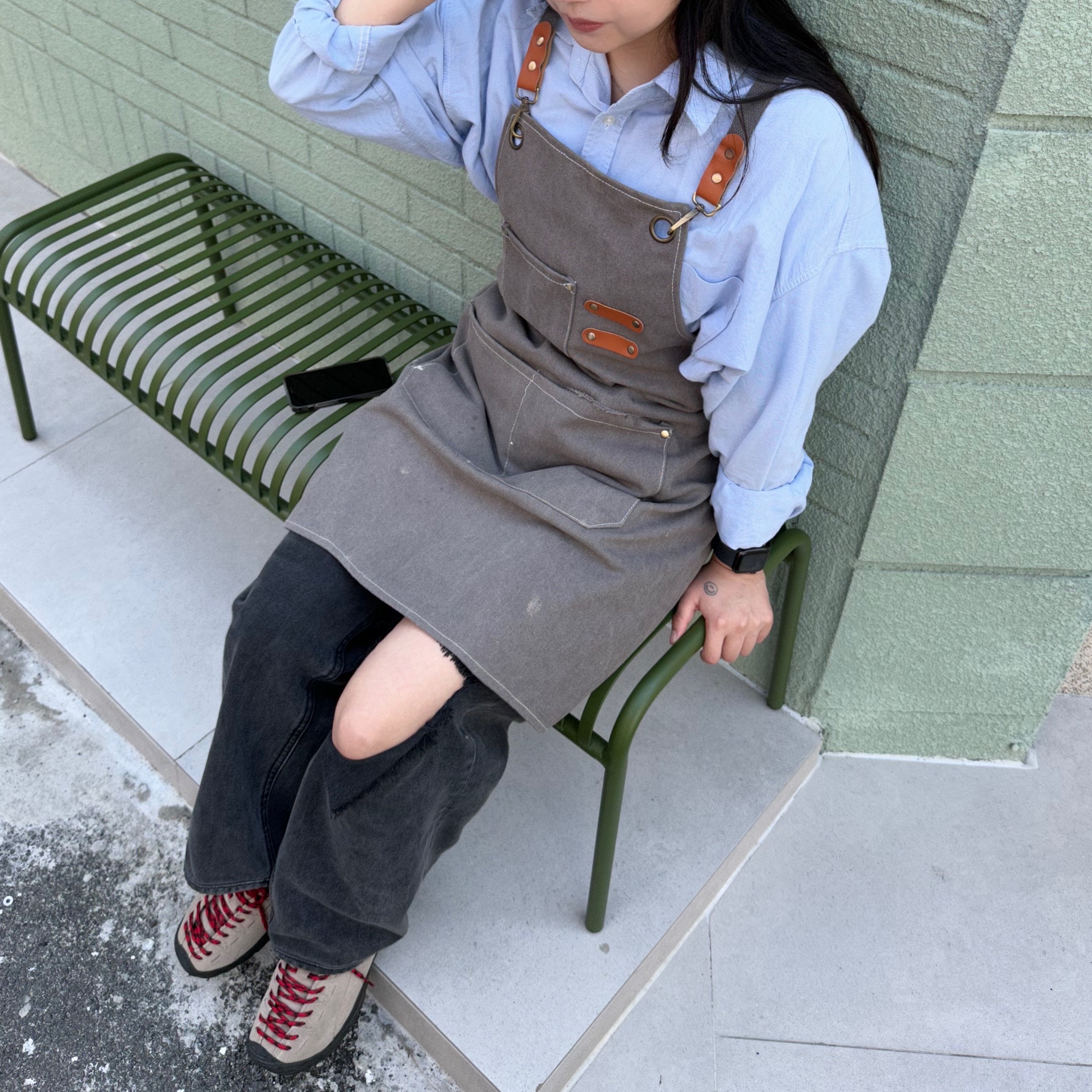 Keen Jasper Suede Sneakers Silver Mink 착용 스타일
