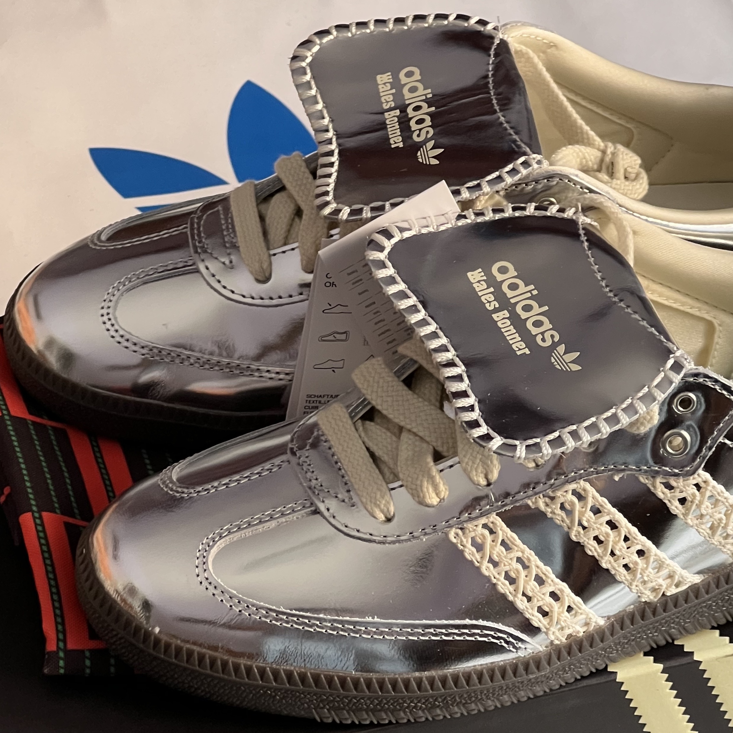 Adidas x Wales Bonner Samba Silver Metallic 착용 스타일