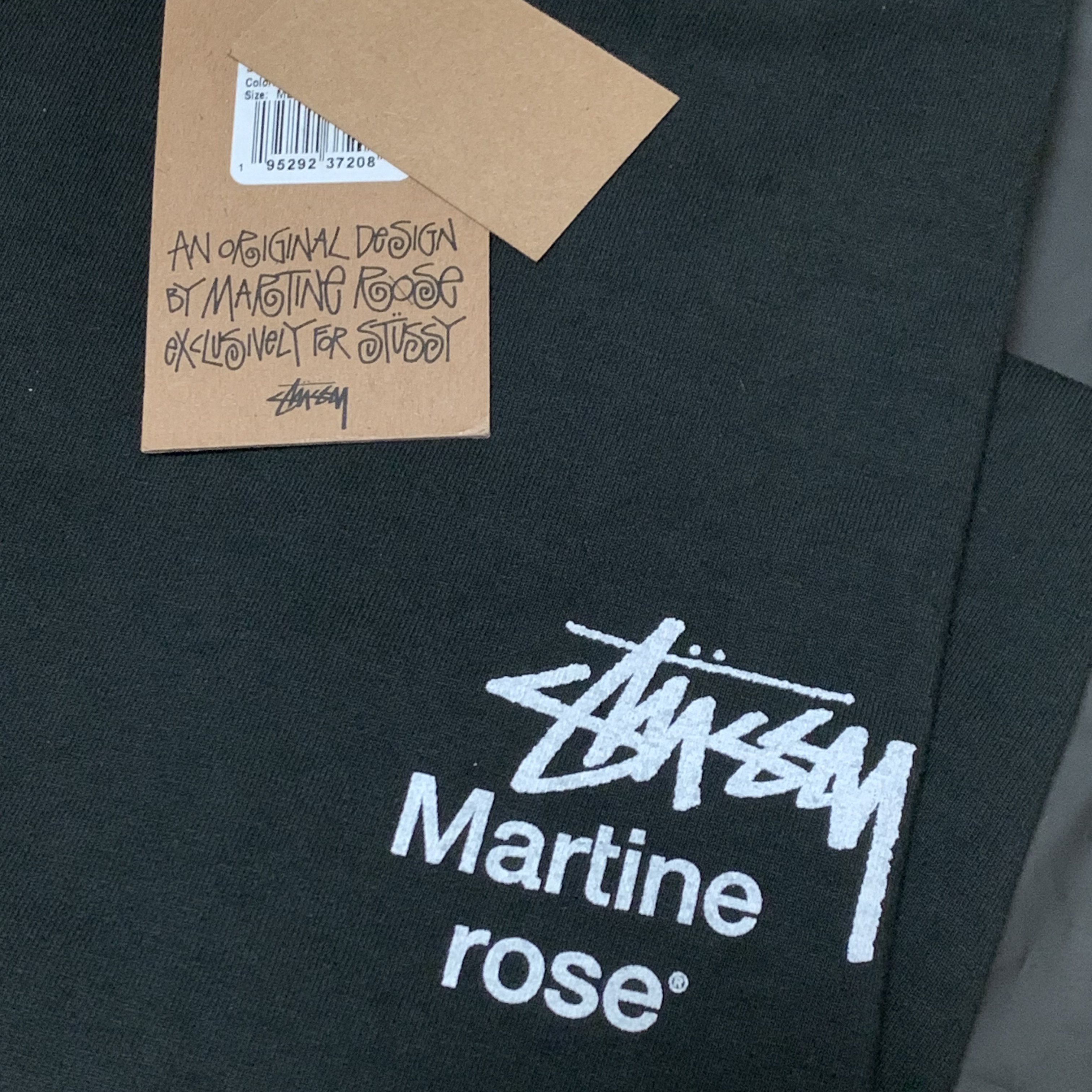 Stussy x Martine Rose Collage Pigment Dyed T-Shirt Black 착용 스타일