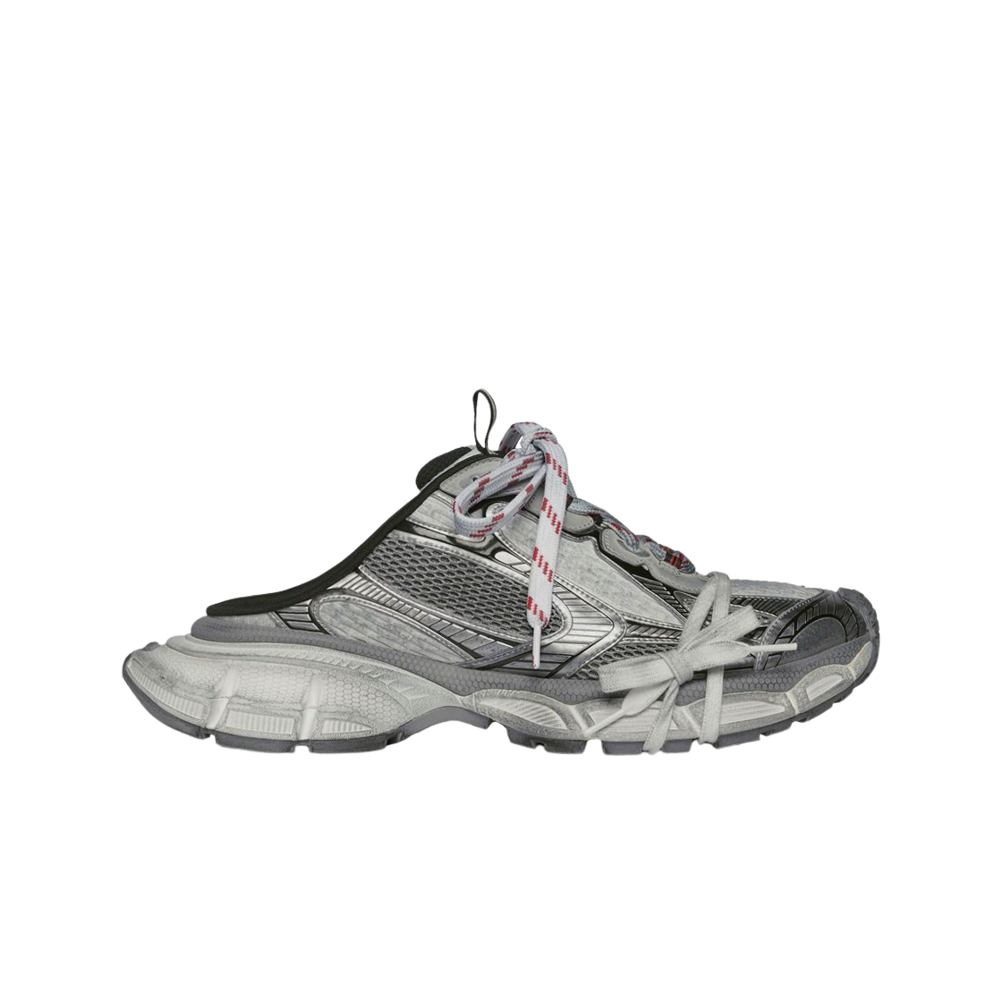 발렌시아가 3XL 뮬 그레이 화이트 레드(Balenciaga 3XL Mule Grey White Red)